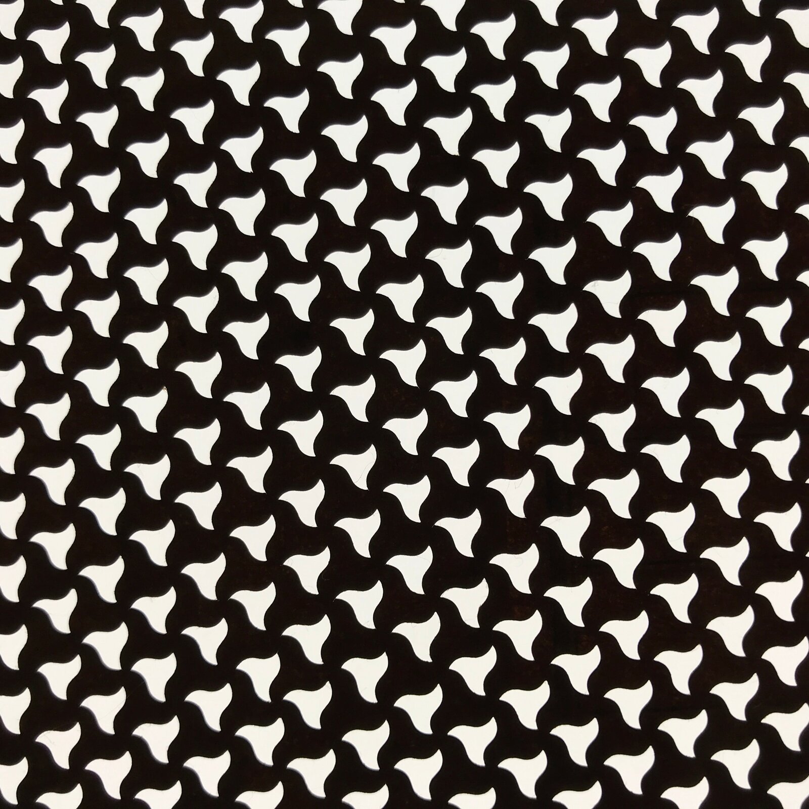 Antique Japanese Ise Katagami Paper Kimono Stencil Wavy Triangle Chidori A705