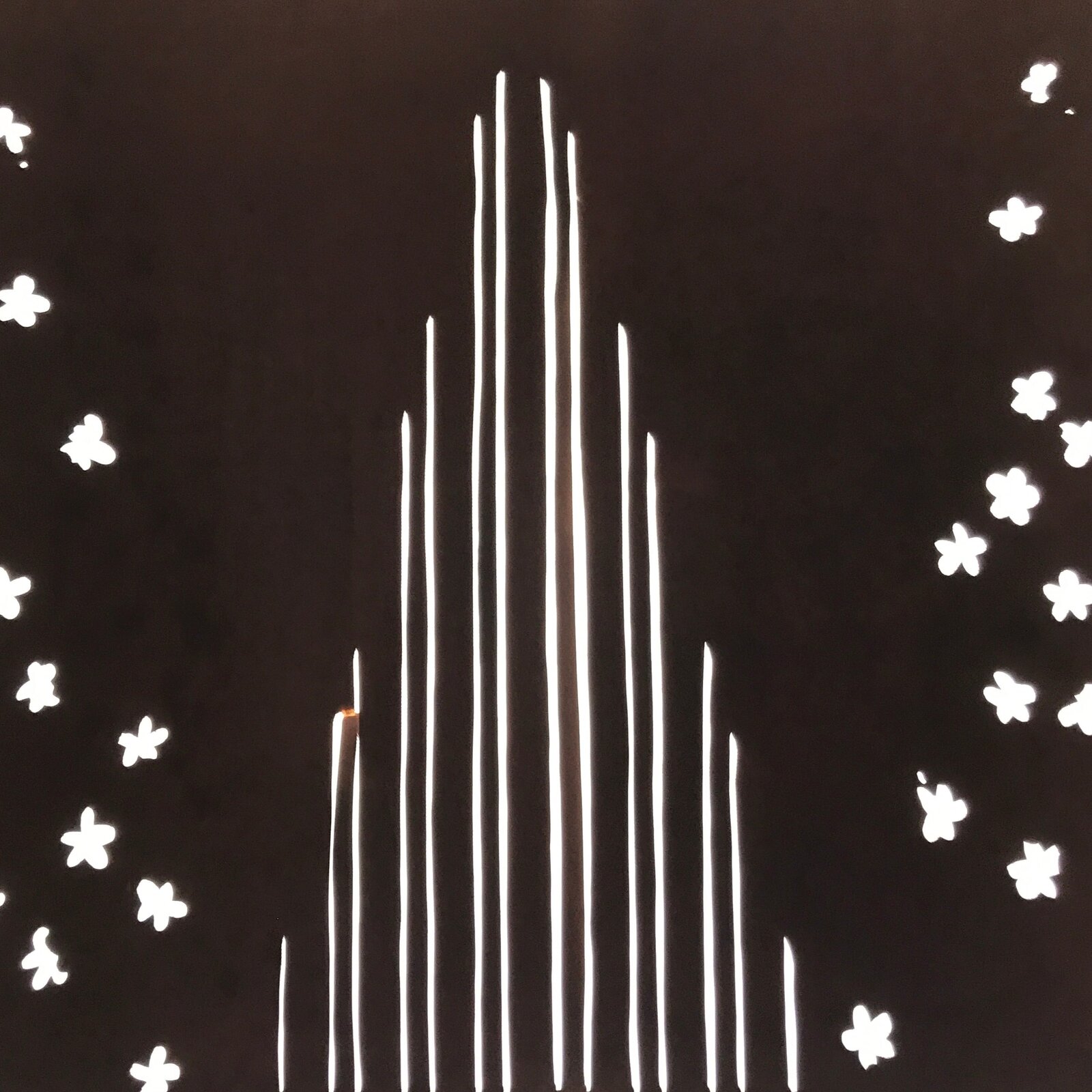 Antique Japanese Katagami Kimono Paper Stencil Katazome Grass Small Flower 4Y642