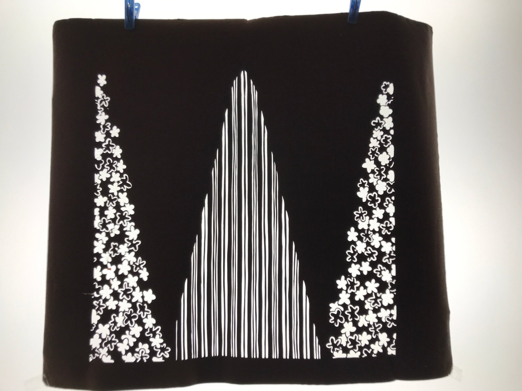 Antique Japanese Katagami Kimono Paper Stencil Katazome Grass Small Flower 4Y643