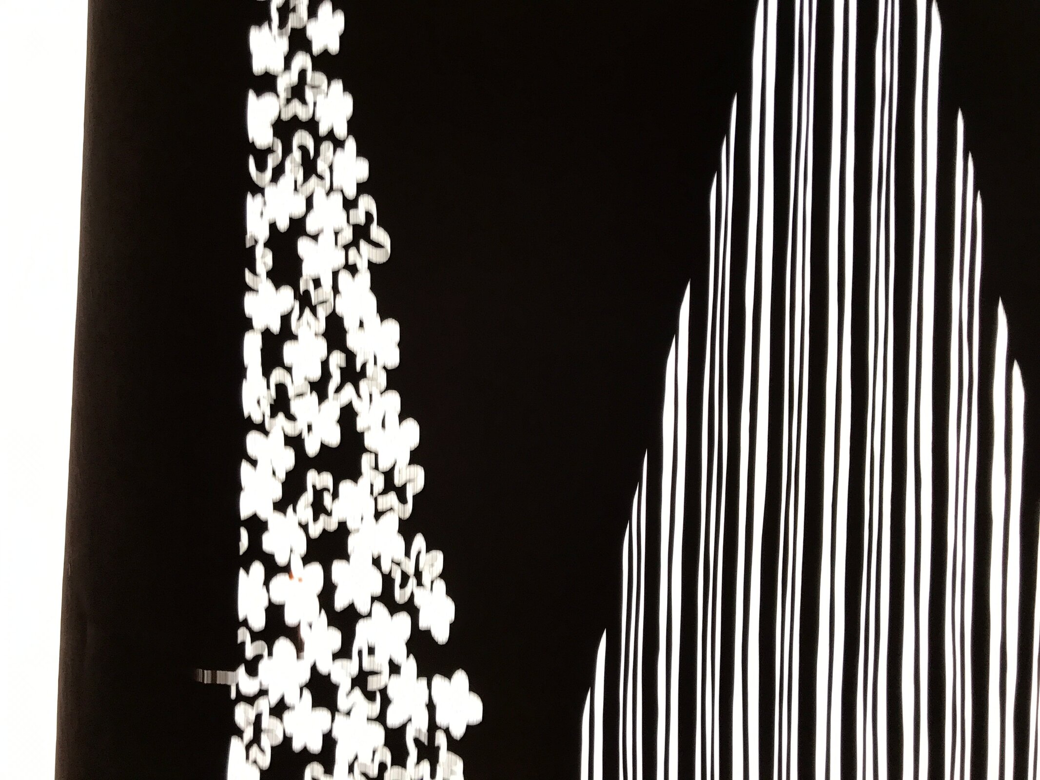 Antique Japanese Katagami Kimono Paper Stencil Katazome Grass Small Flower 4Y643