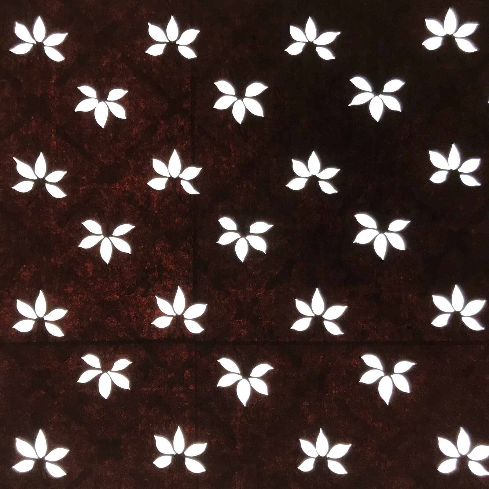 Antique Japanese Katagami Kimono Paper Stencil Katazome Small Flower Petal 4Y624