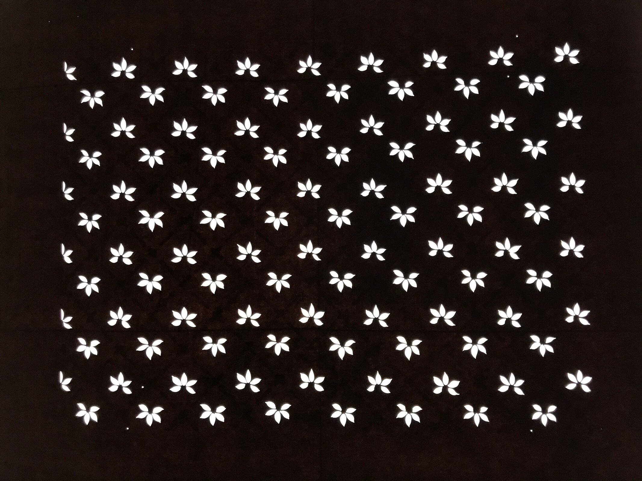 Antique Japanese Katagami Kimono Paper Stencil Katazome Small Flower Petal 4Y624