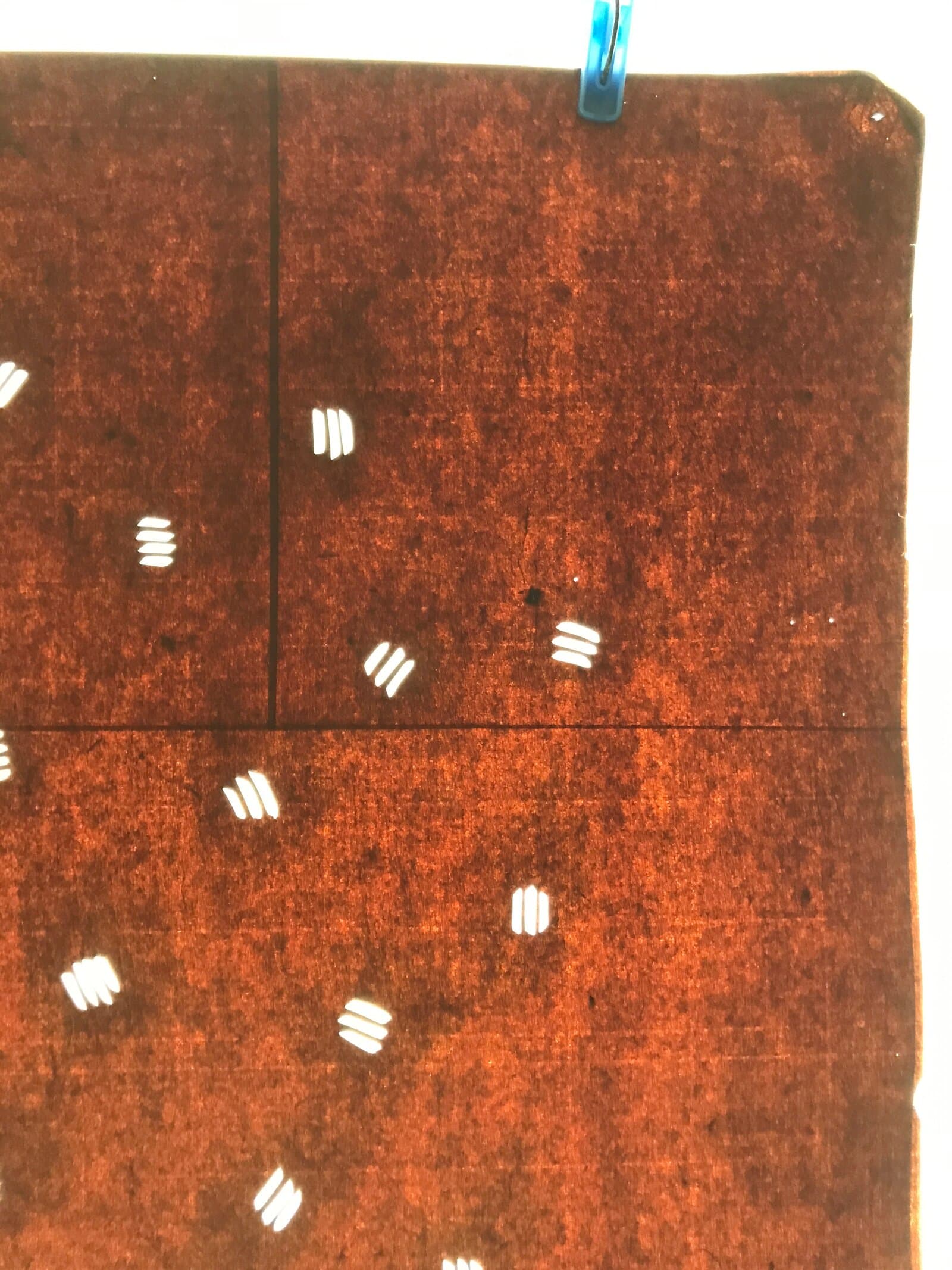 Antique Japanese Katagami Kimono Paper Stencil Katazome Small Line Pattern 4Y649