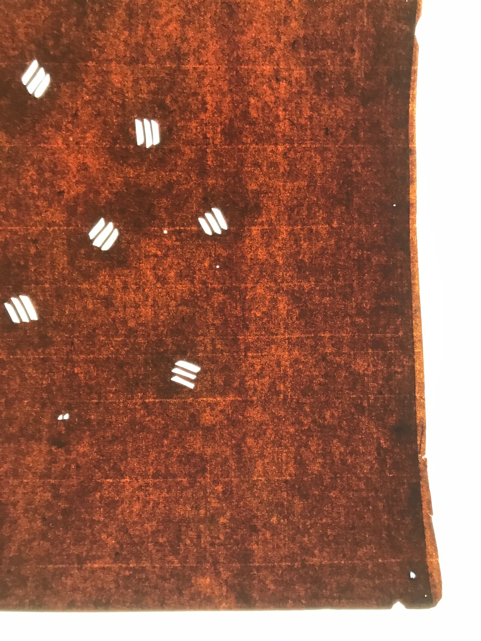 Antique Japanese Katagami Kimono Paper Stencil Katazome Small Line Pattern 4Y649