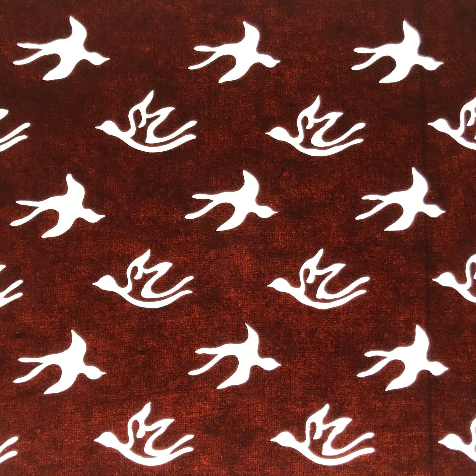 Antique Japanese Katagami Kimono Paper Stencil Katazome Tsubame Swallows 4Y608