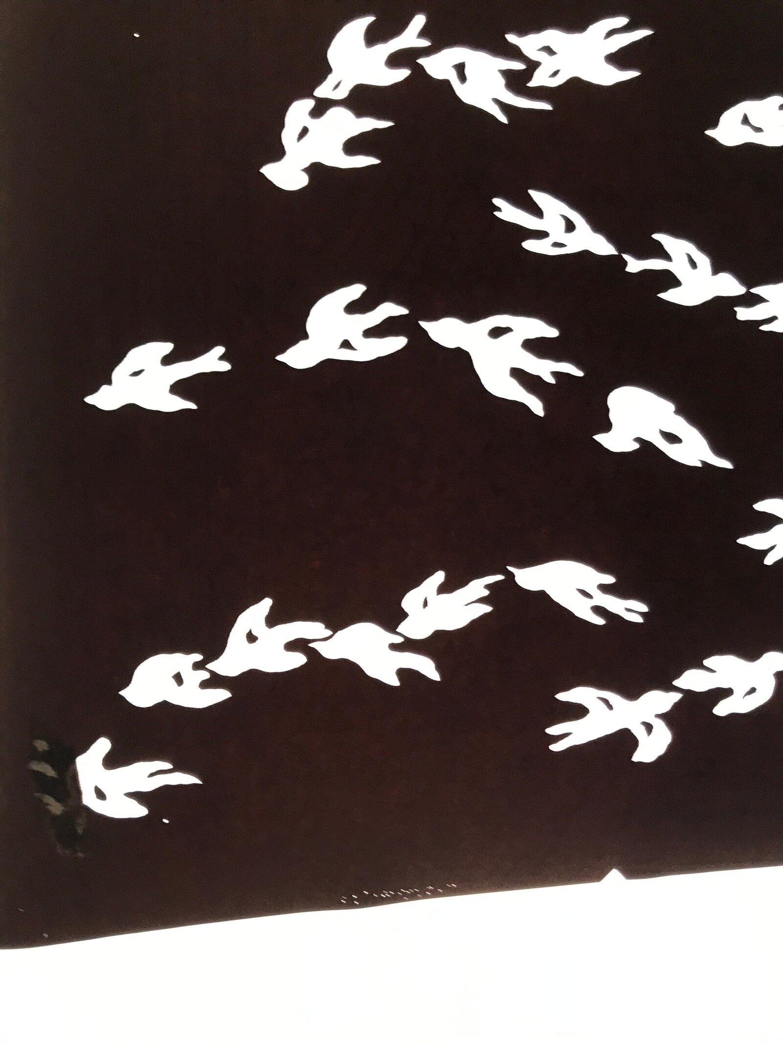 Antique Japanese Katagami Kimono Paper Stencil Katazome Tsubame Swallows 4Y618