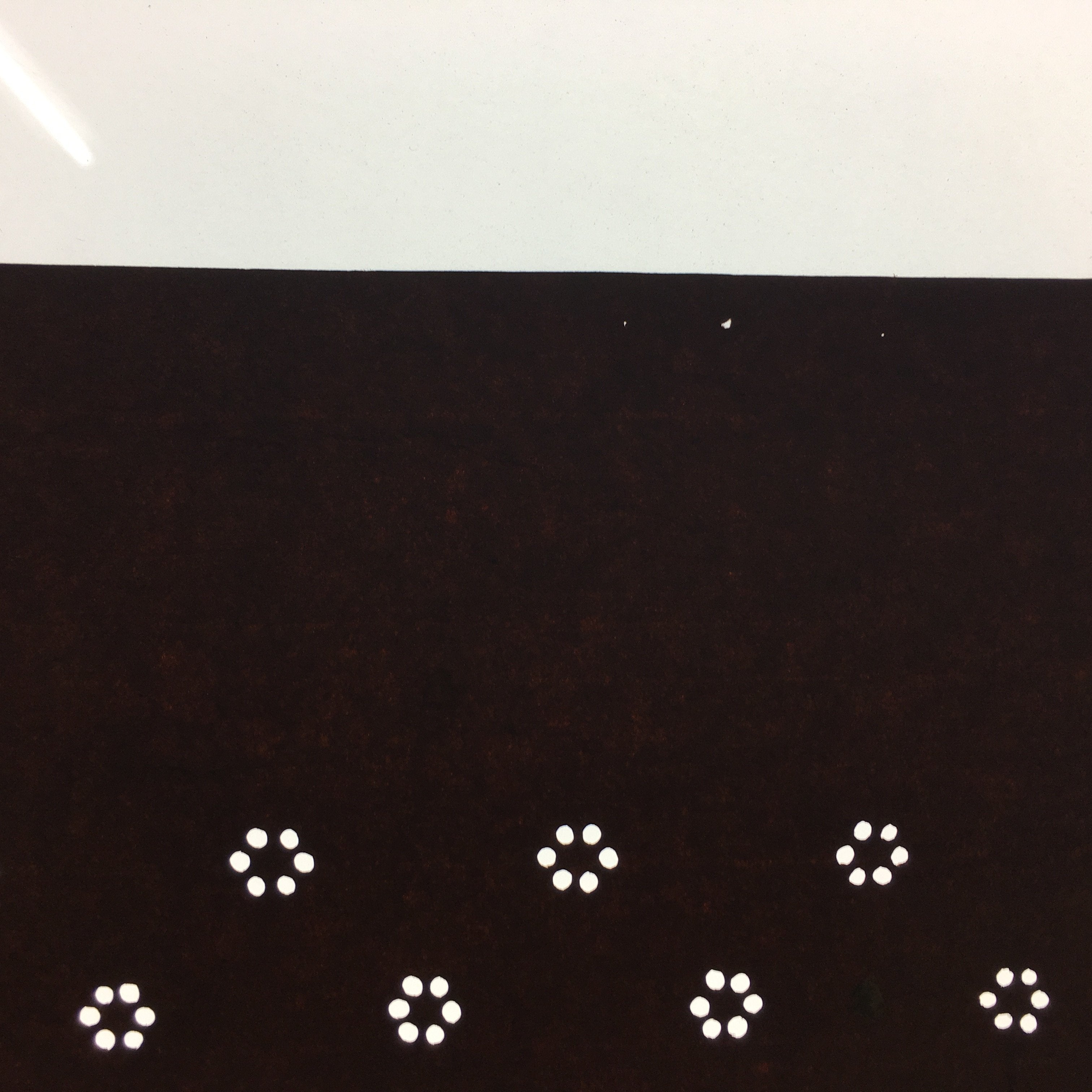 Antique Japanese Katagami Kimono Stencil Katazome Edo Dot Petal Floral 4Y210