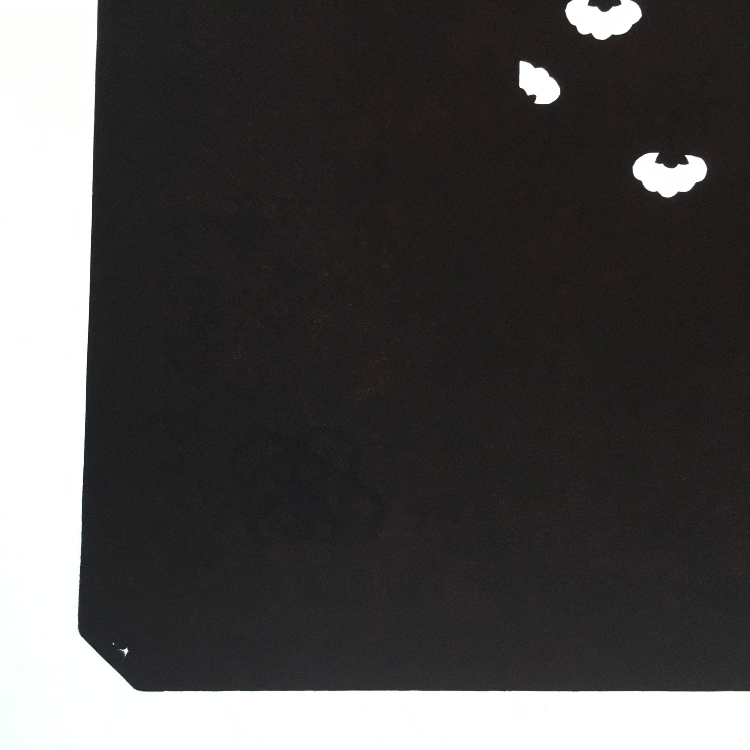 Antique Japanese Katagami Kimono Stencil Katazome Edo Inverted floral 4Y263