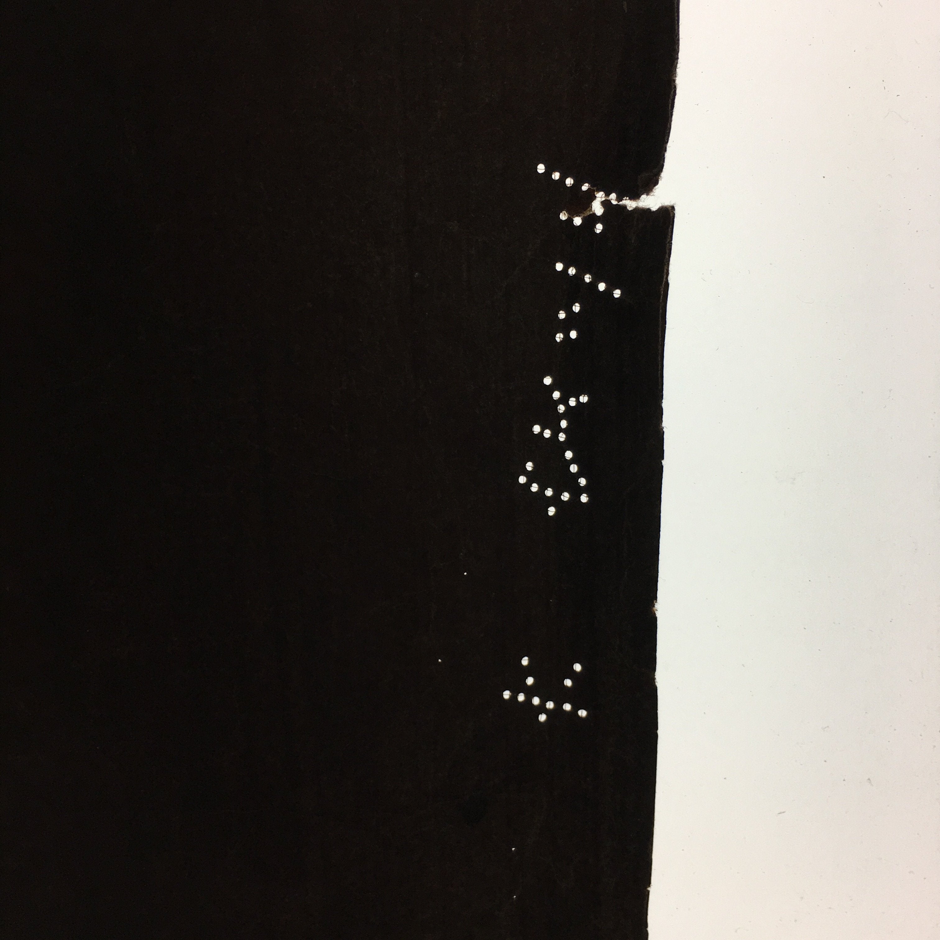 Antique Japanese Katagami Kimono Stencil Katazome Flower Kiku Butterfly C325