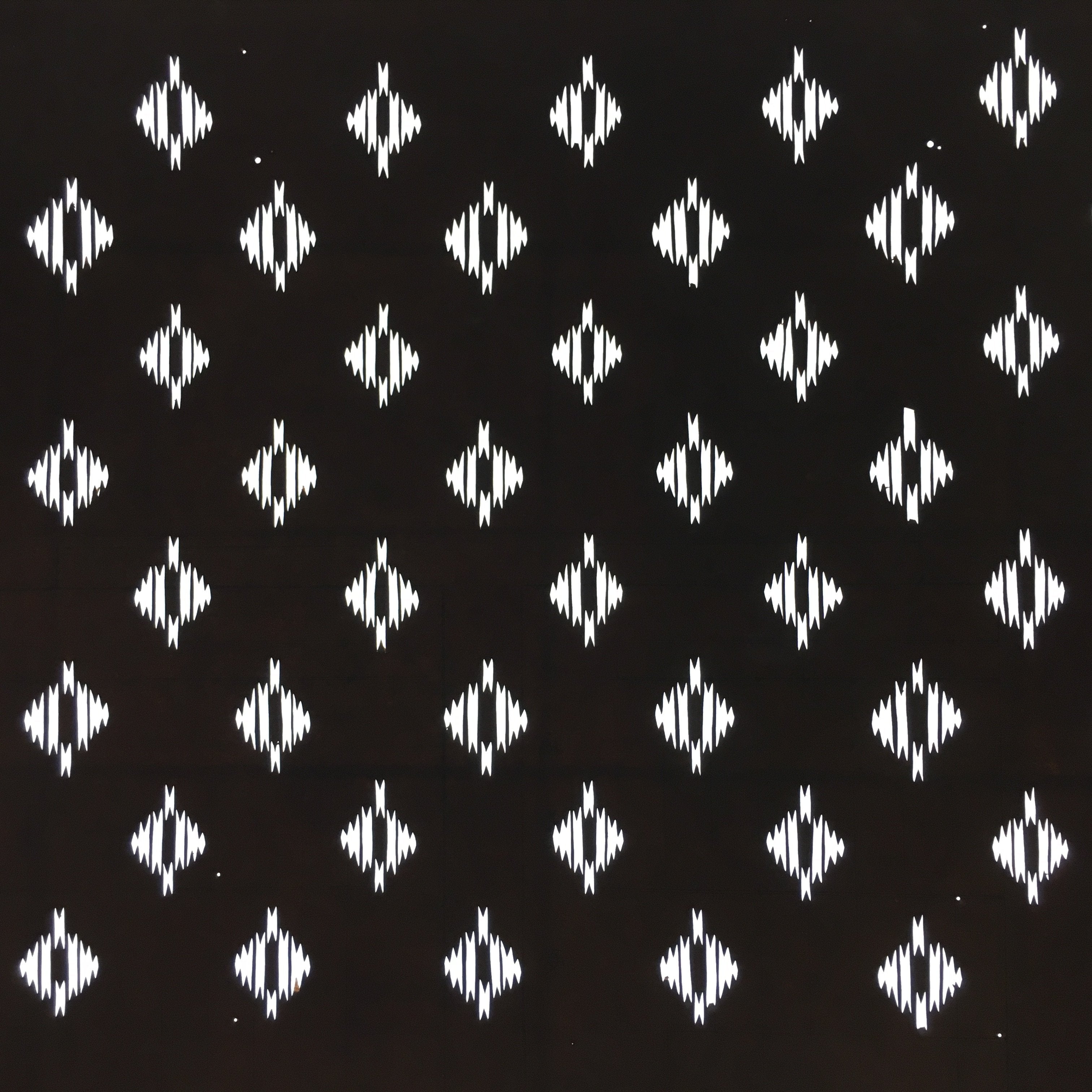 Antique Japanese Katagami Kimono Stencil Katazome Meiji Abstract Design 4Y283