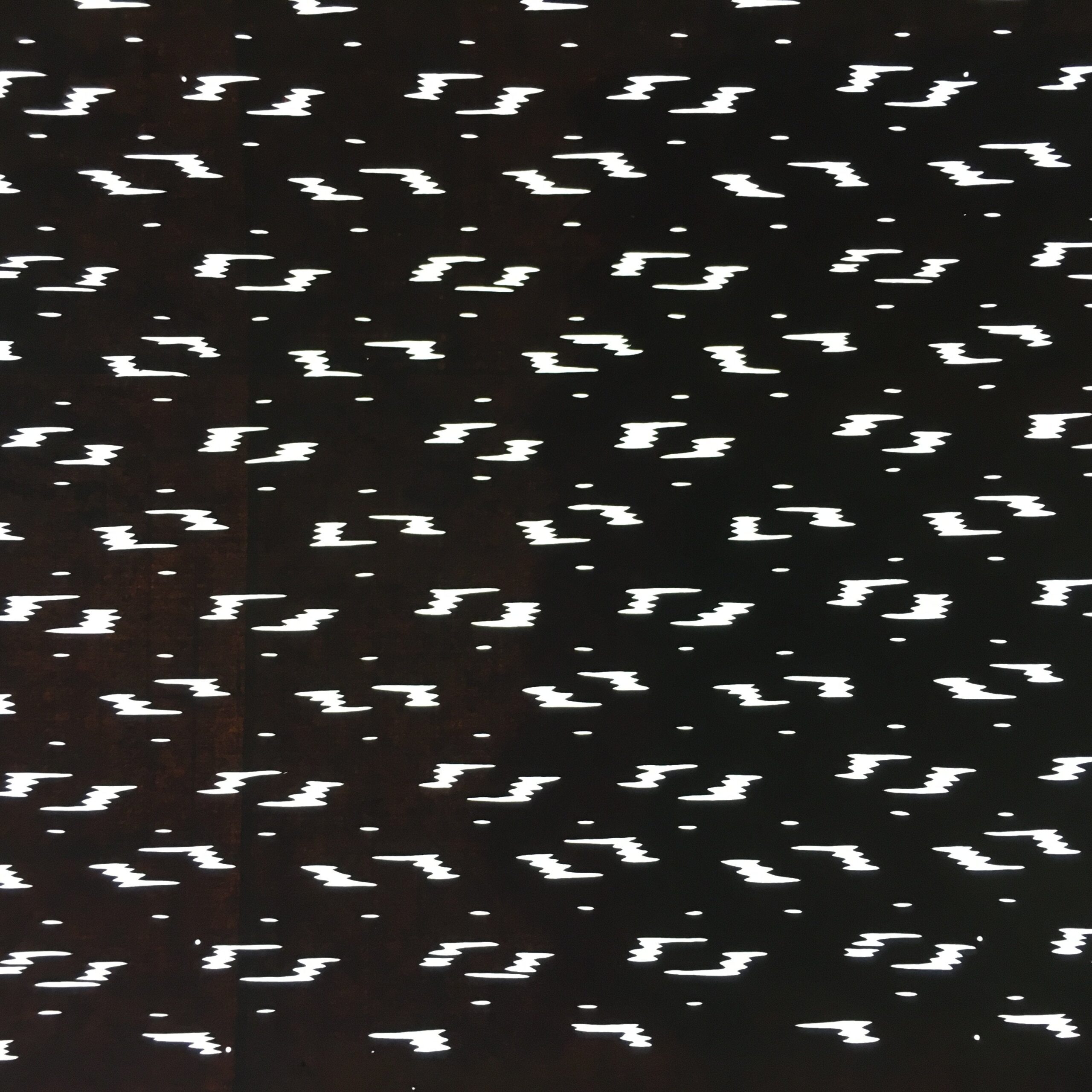 Antique Japanese Katagami Kimono Stencil Katazome Meiji Abstract Design 4Y330