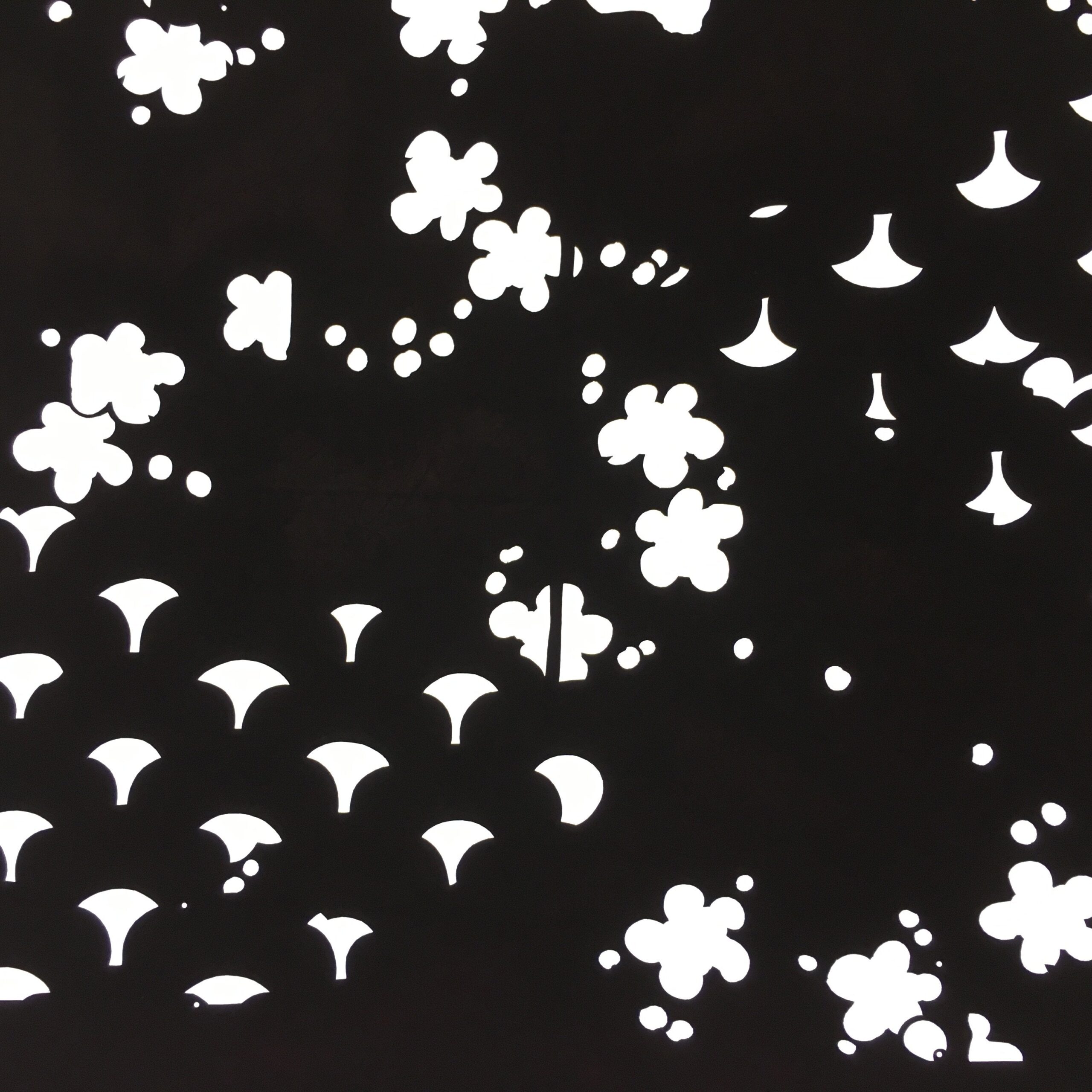 Antique Japanese Katagami Kimono Stencil Katazome Meiji Abstract Design 4Y348