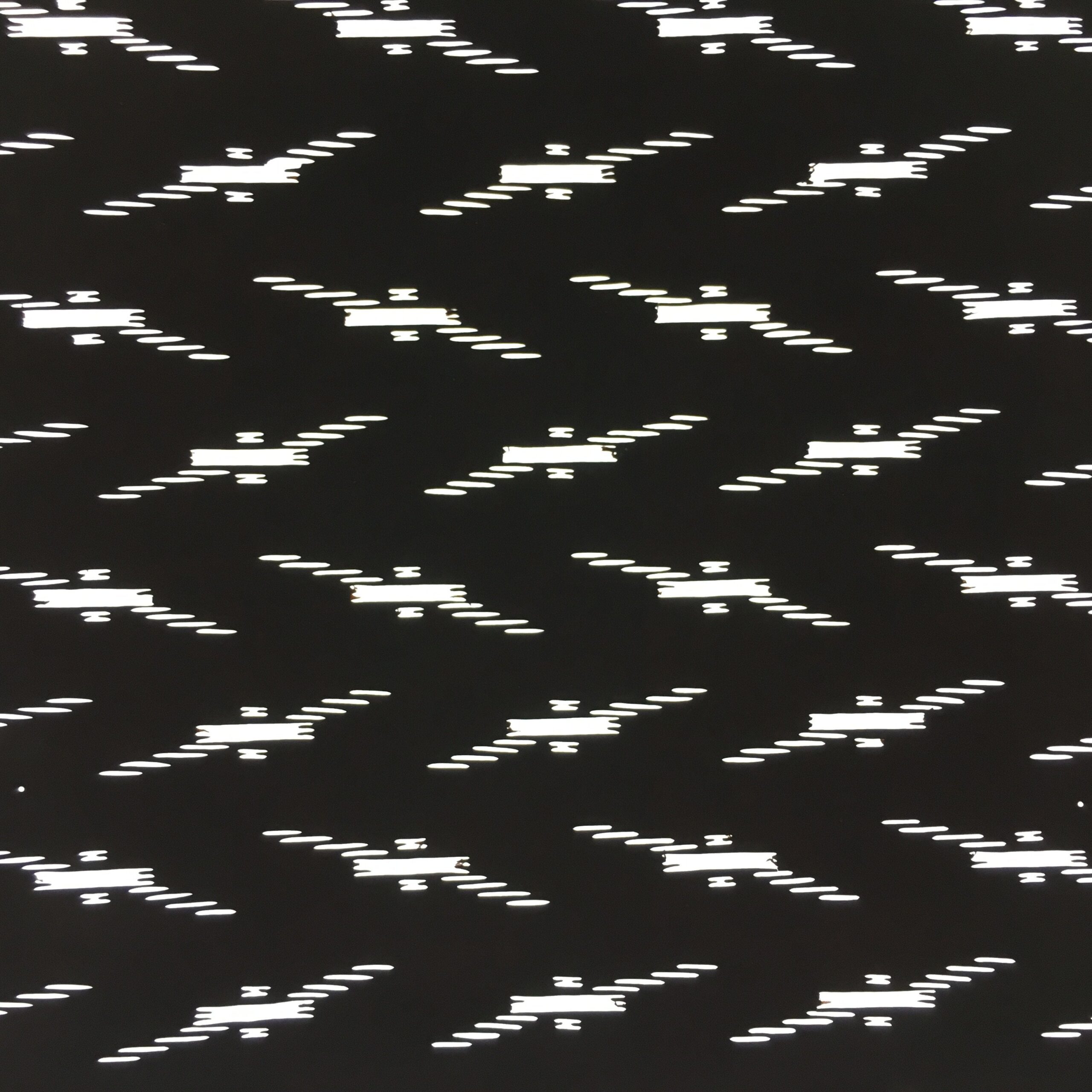 Antique Japanese Katagami Kimono Stencil Katazome Meiji Abstract Design 4Y355