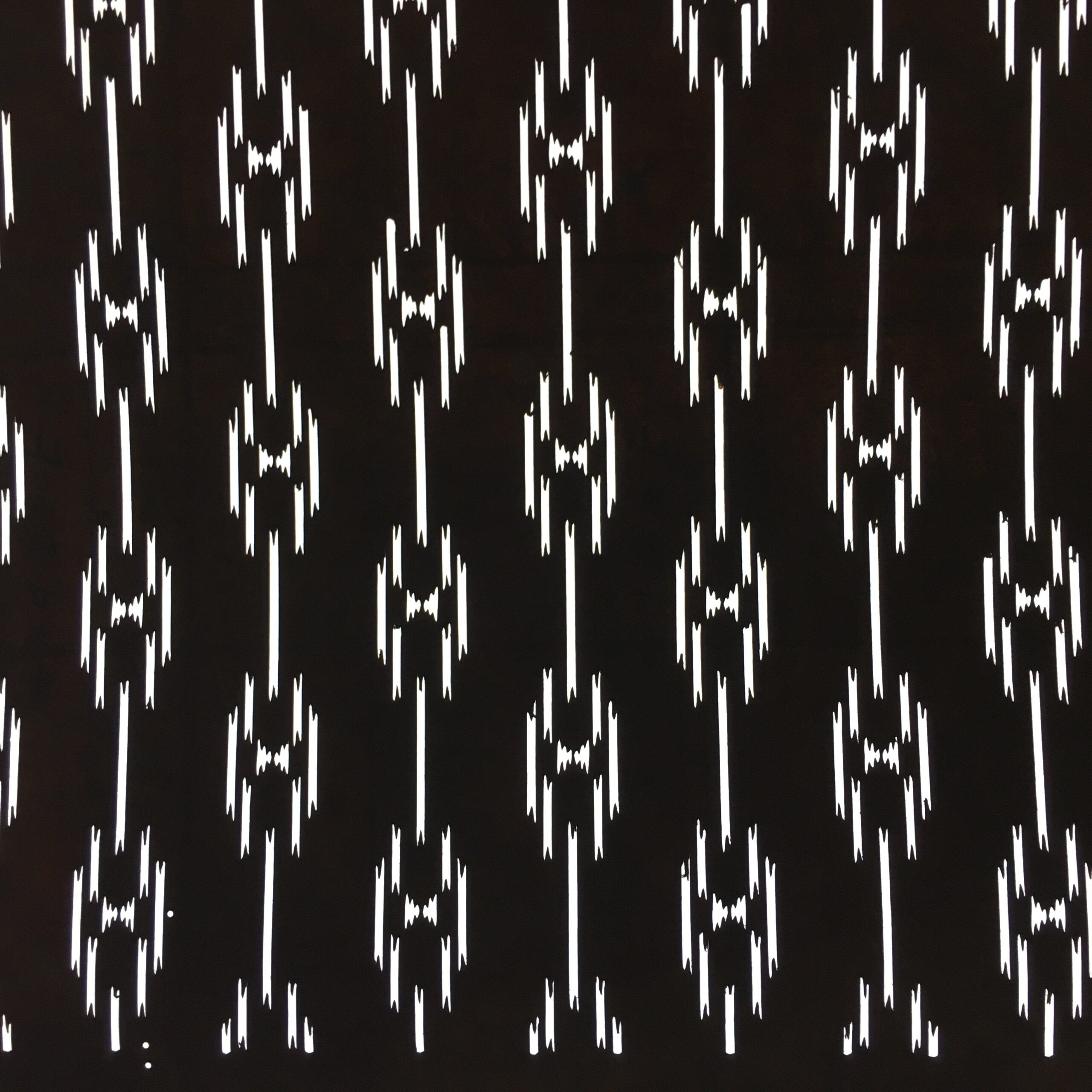 Antique Japanese Katagami Kimono Stencil Katazome Meiji Abstract Design 4Y356