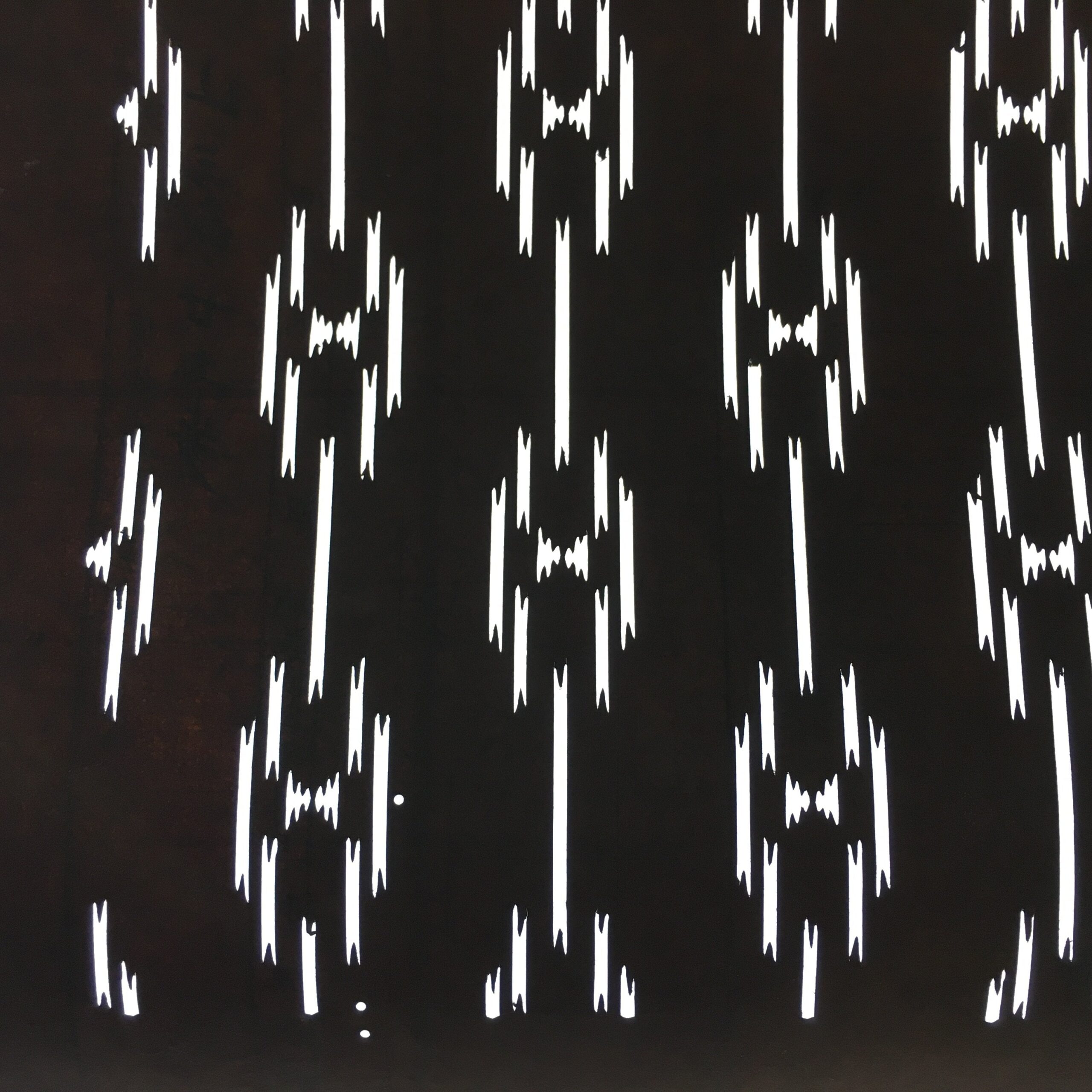 Antique Japanese Katagami Kimono Stencil Katazome Meiji Abstract Design 4Y356