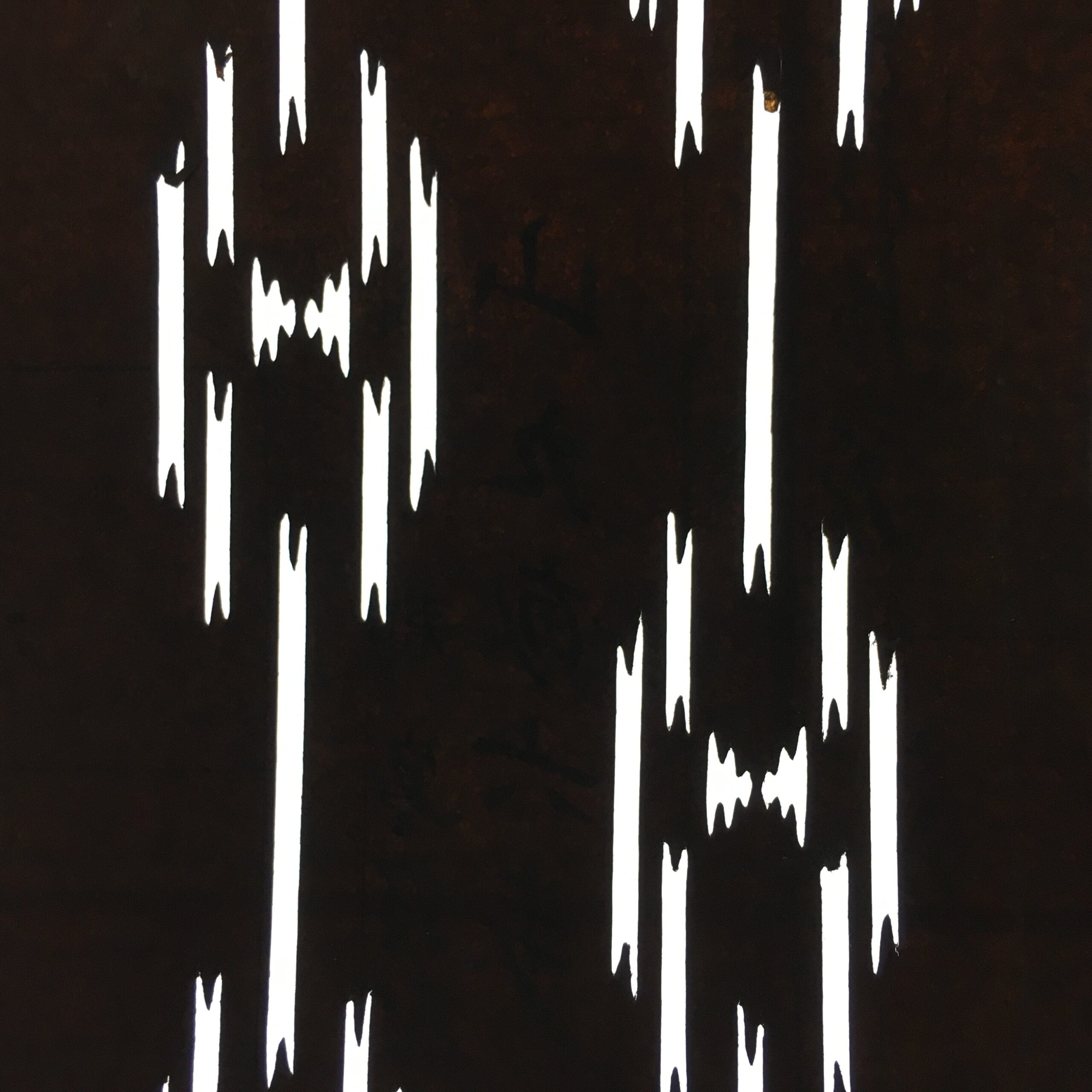 Antique Japanese Katagami Kimono Stencil Katazome Meiji Abstract Design 4Y356