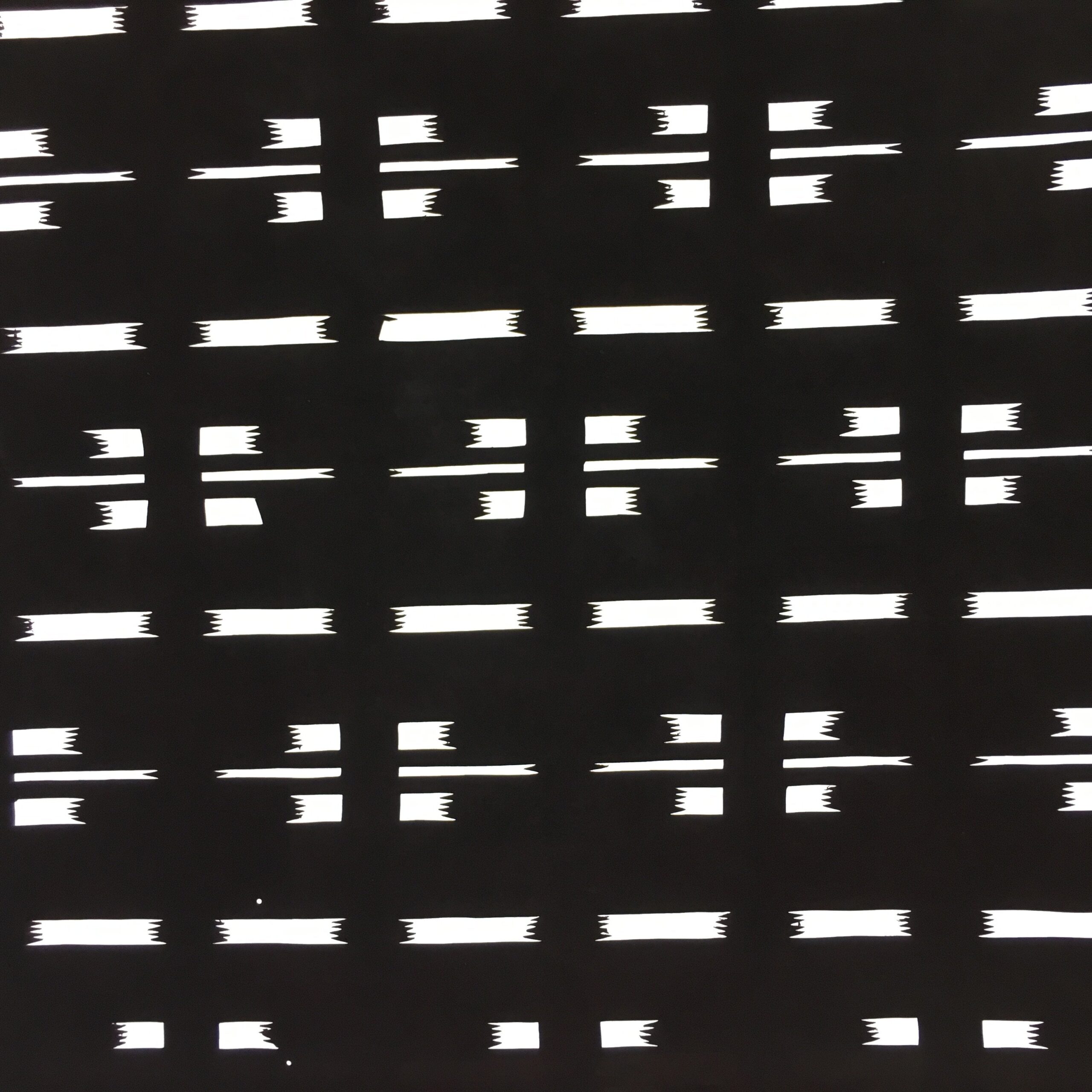 Antique Japanese Katagami Kimono Stencil Katazome Meiji Abstract Design 4Y361