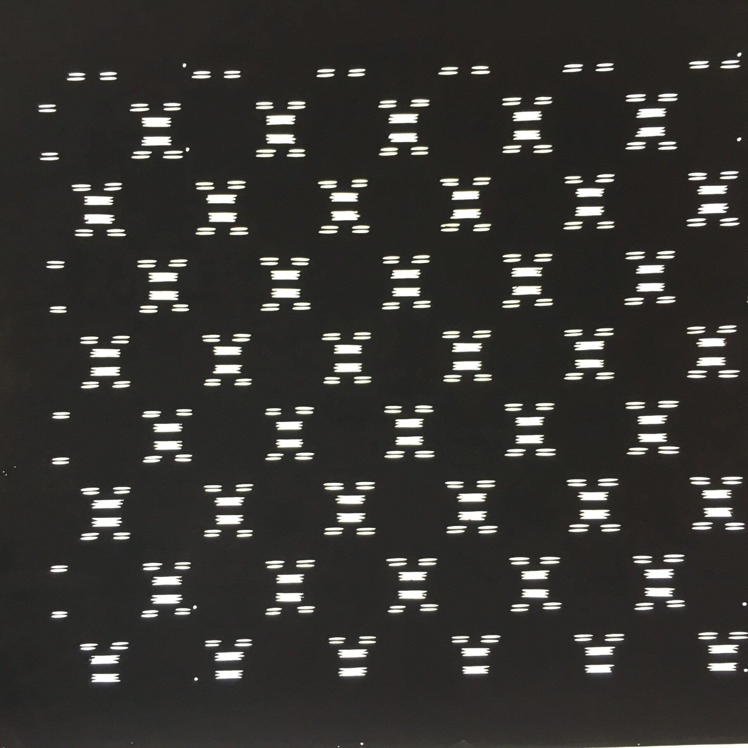 Antique Japanese Katagami Kimono Stencil Katazome Meiji Abstract Design 4Y362