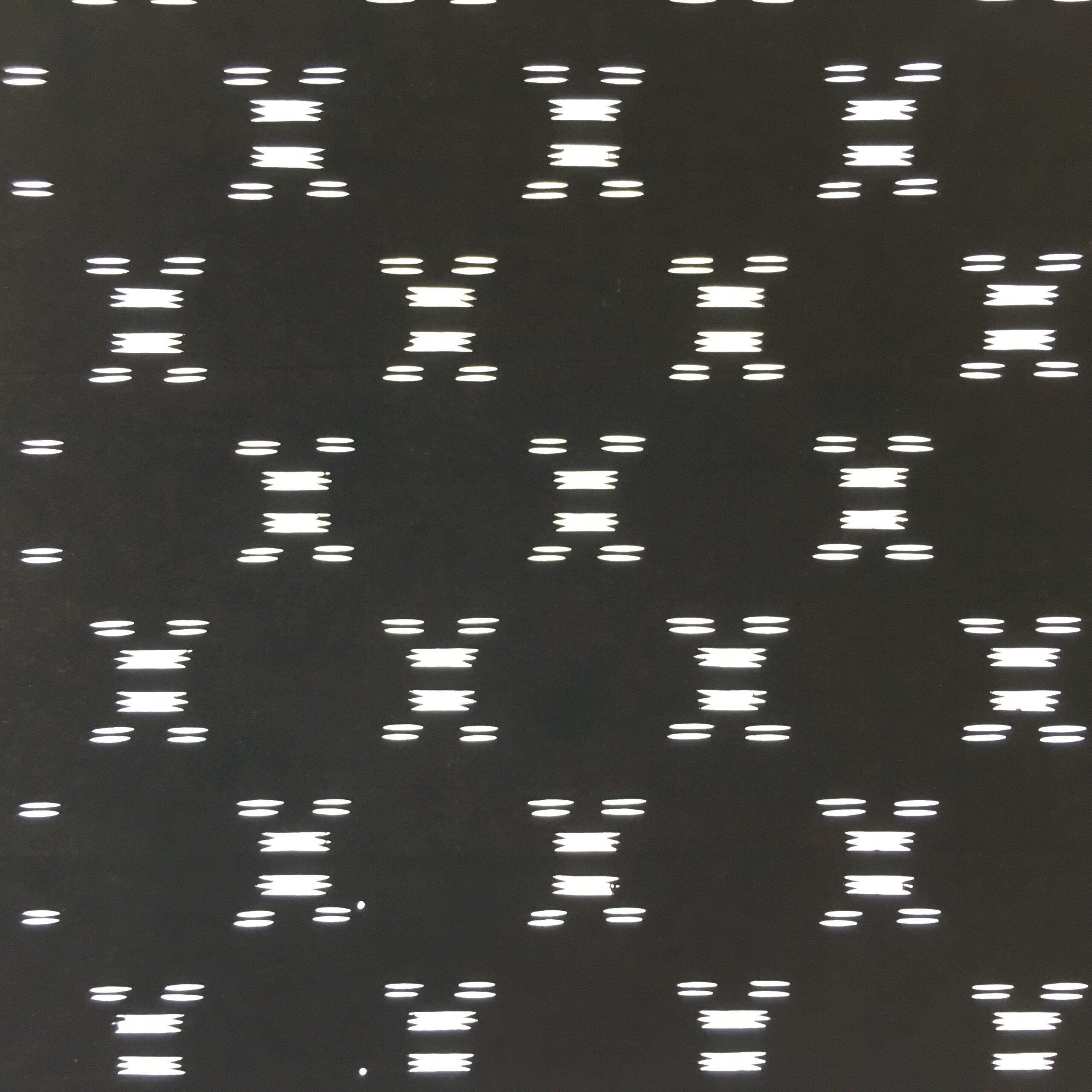 Antique Japanese Katagami Kimono Stencil Katazome Meiji Abstract Design 4Y362