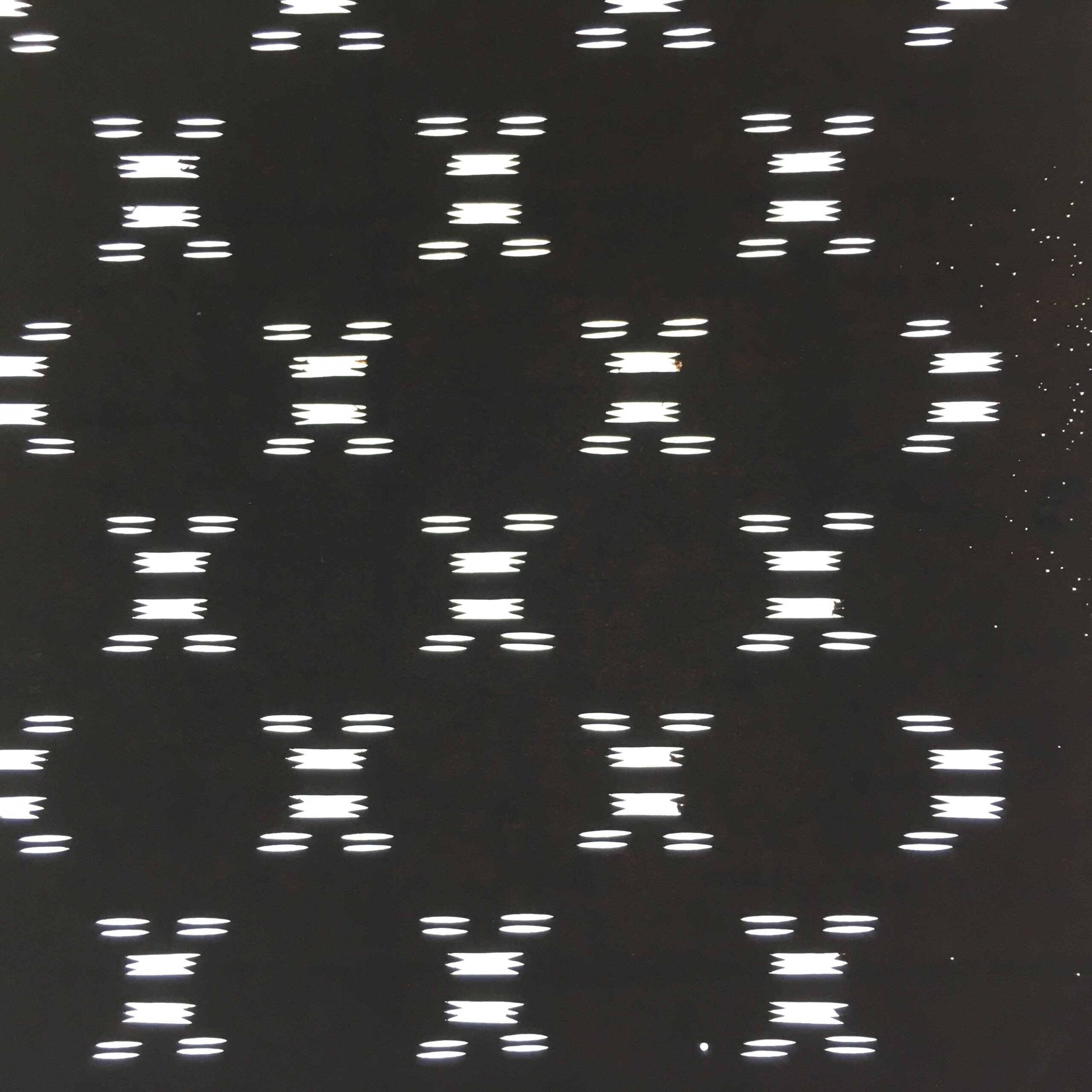 Antique Japanese Katagami Kimono Stencil Katazome Meiji Abstract Design 4Y362