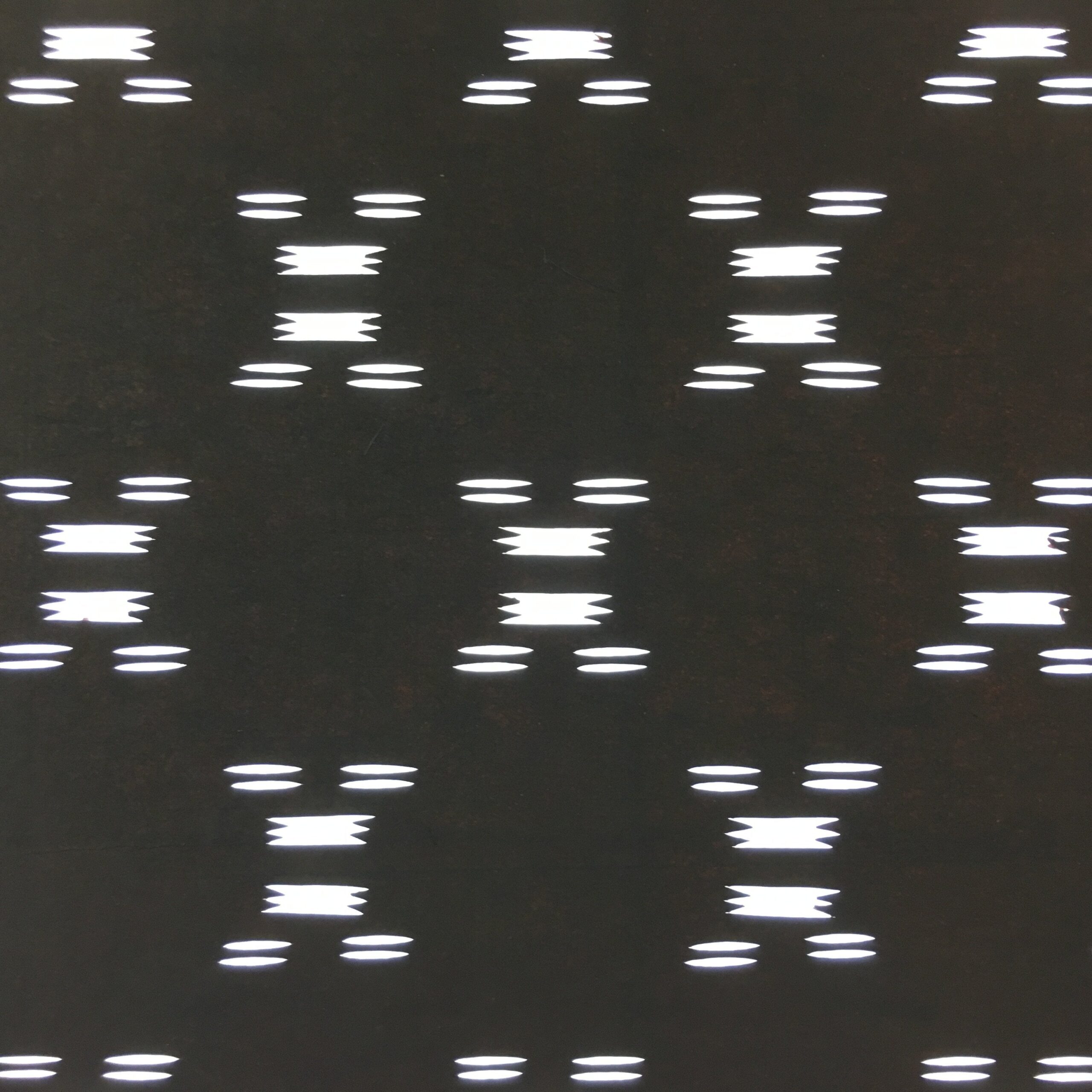 Antique Japanese Katagami Kimono Stencil Katazome Meiji Abstract Design 4Y362