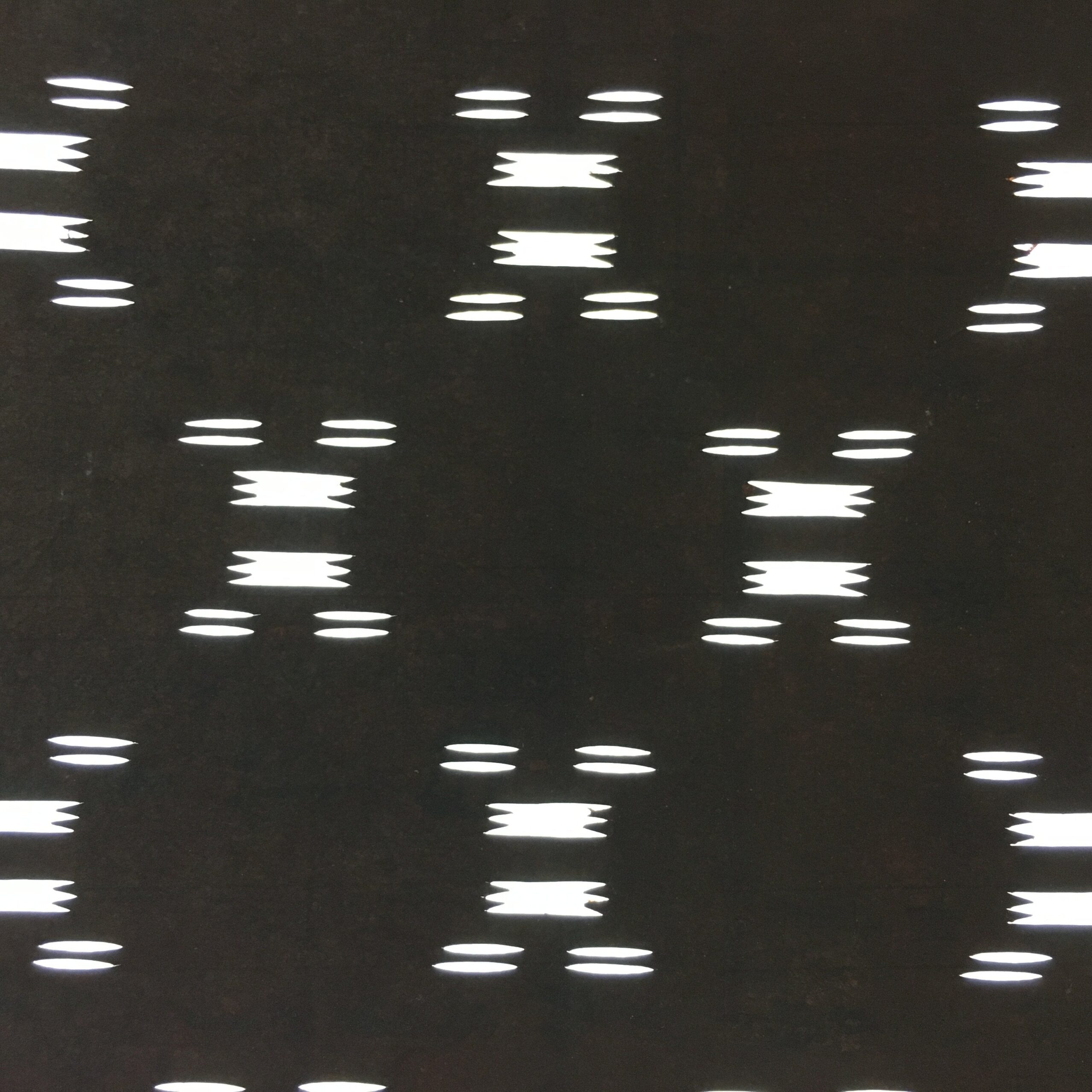 Antique Japanese Katagami Kimono Stencil Katazome Meiji Abstract Design 4Y362