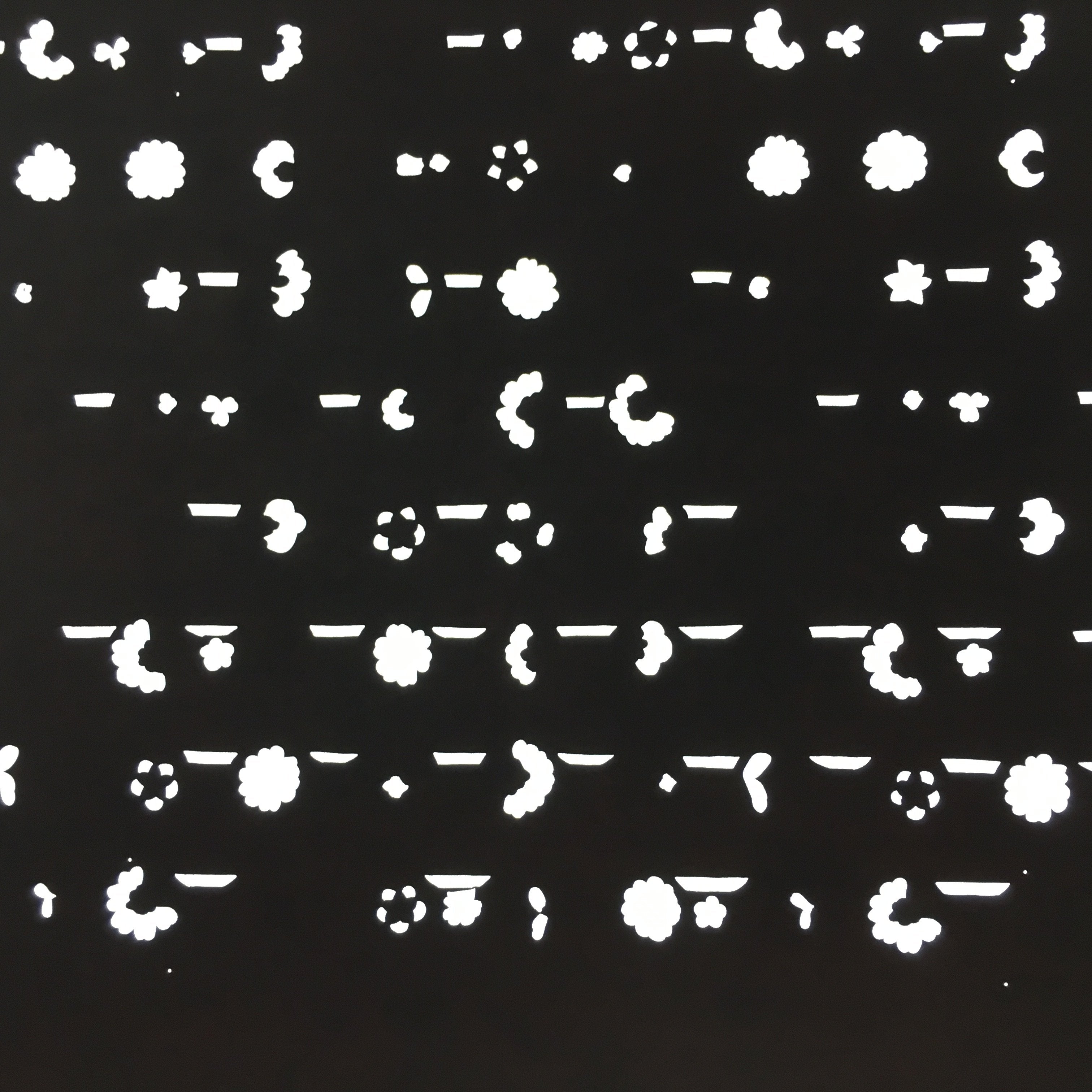 Antique Japanese Katagami Kimono Stencil Katazome Meiji Flower Design 4Y322