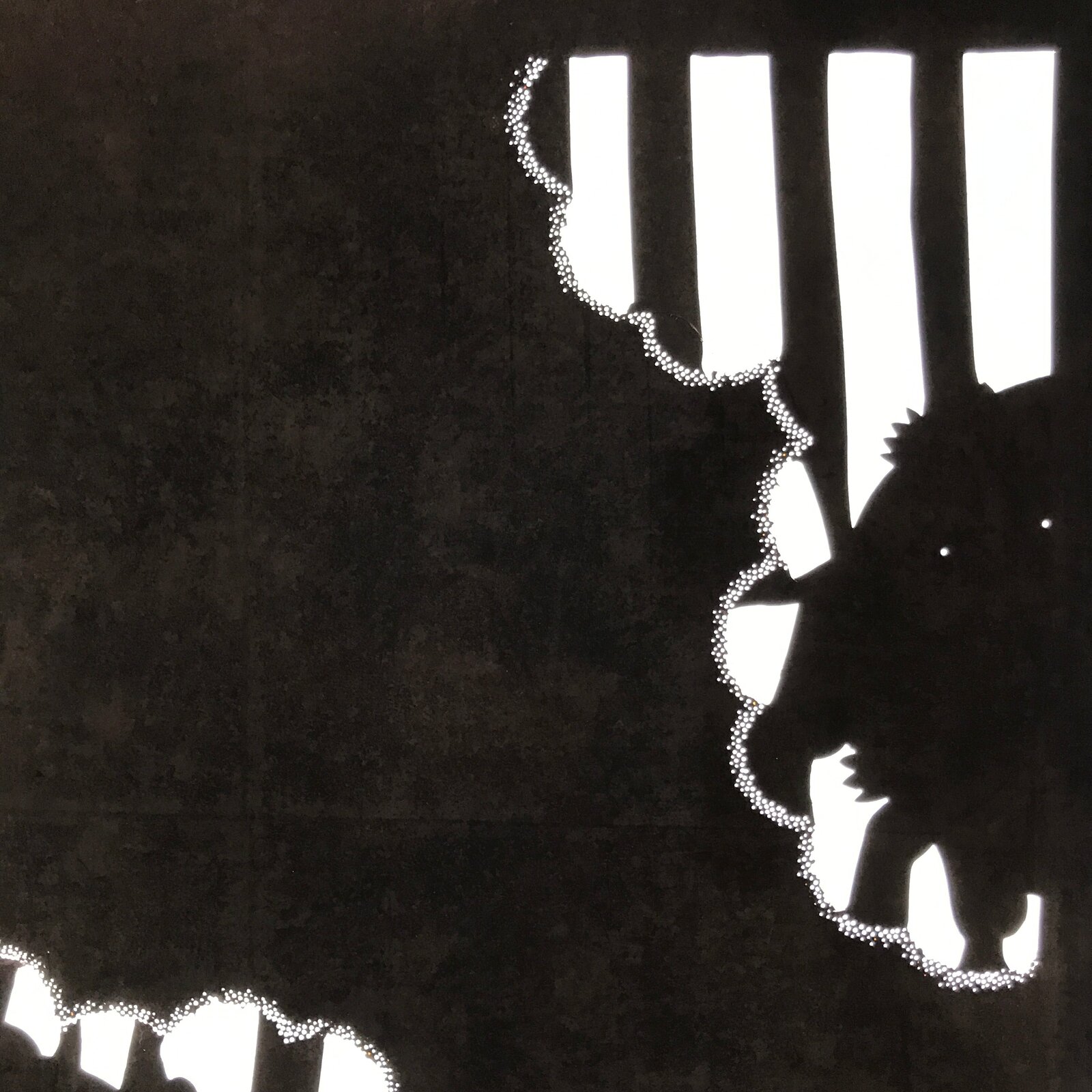 Antique Japanese Katagami Paper Kimono Stencil Katazome Background Floral C931