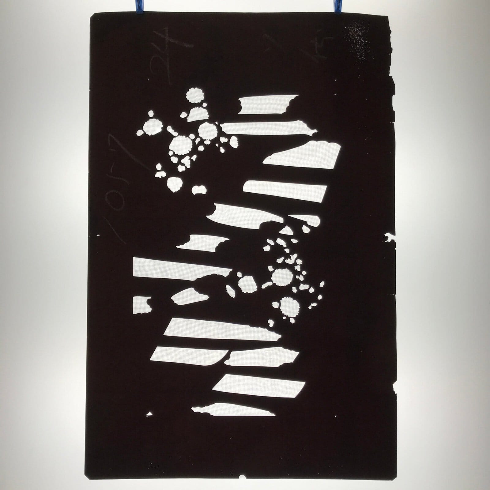 Antique Japanese Katagami Paper Kimono Stencil Katazome Background Floral C940