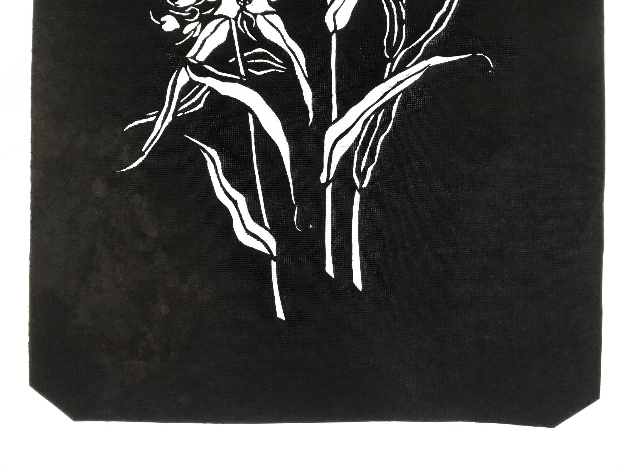 Antique Japanese Katagami Paper Kimono Stencil Katazome Flower Design A647