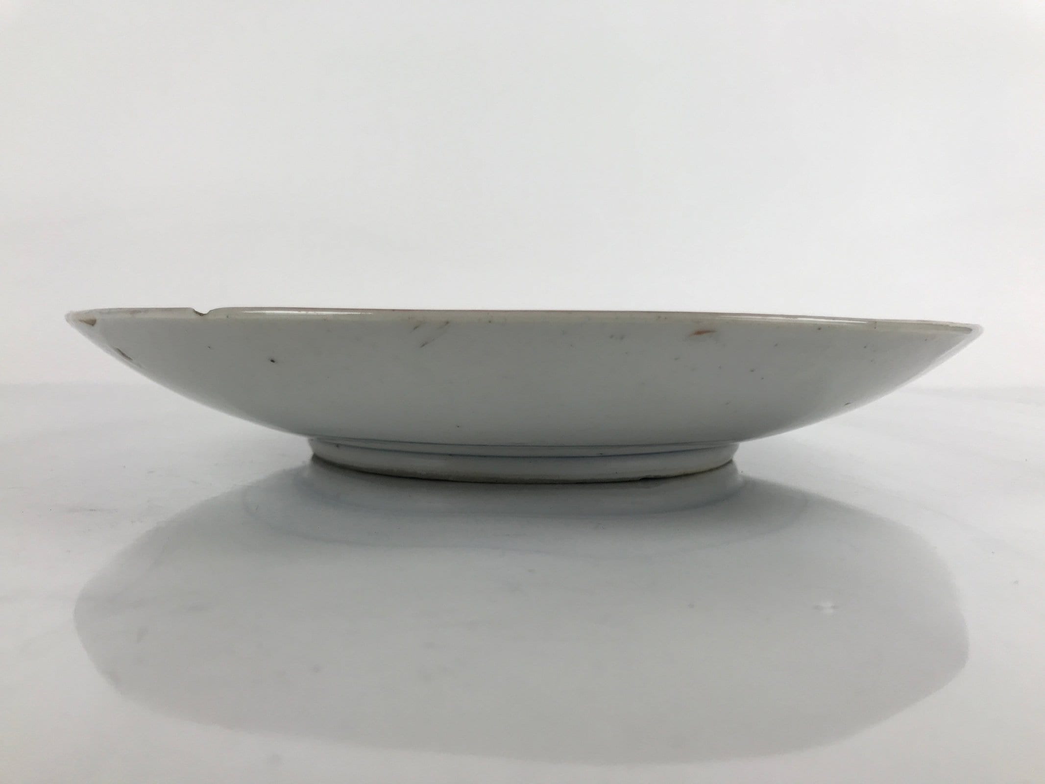 Antique Japanese Kutani Koimari Porcelain Round Plate Peony Red Blue Green PY820