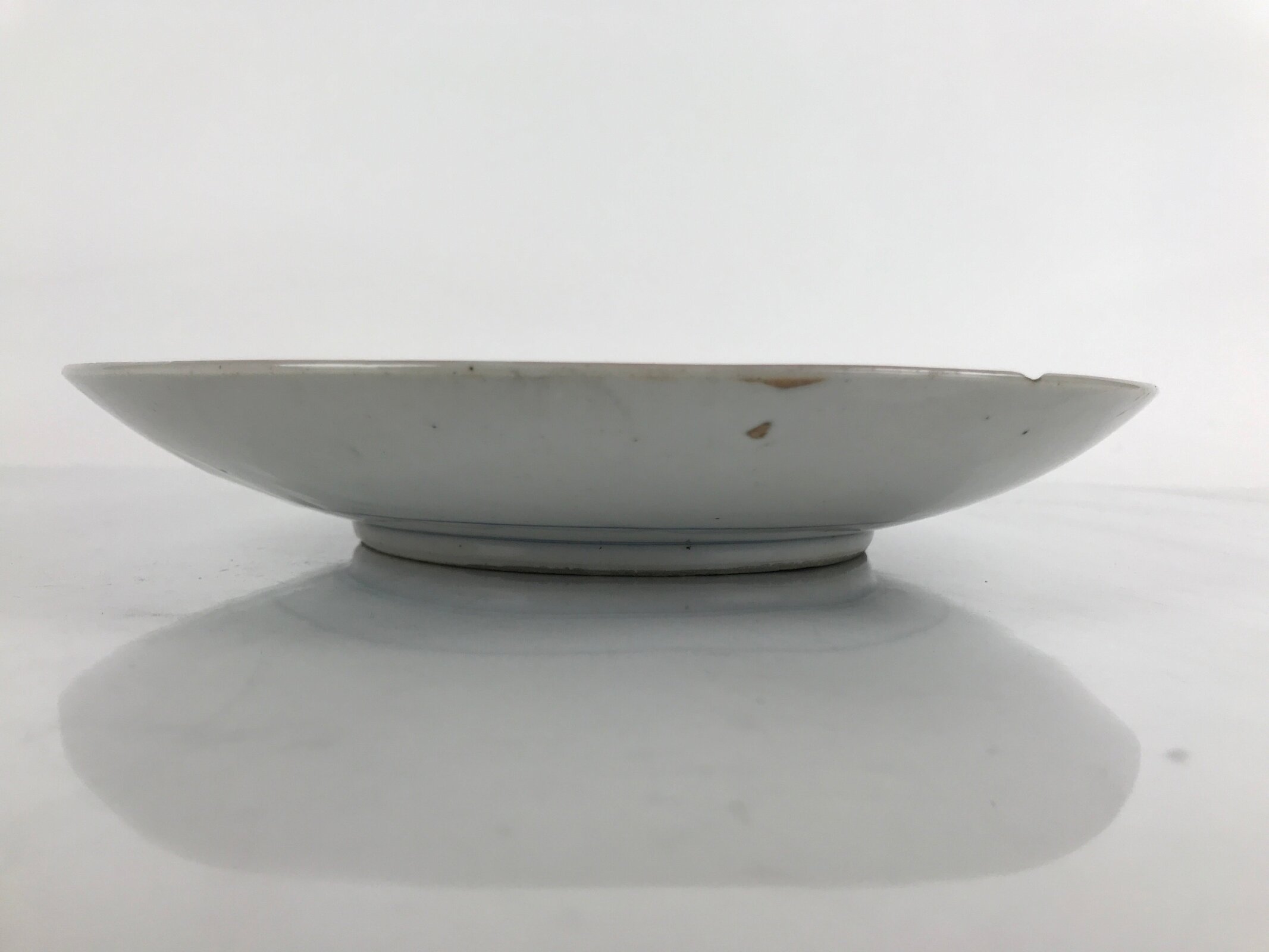 Antique Japanese Kutani Koimari Porcelain Round Plate Peony Red Blue Green PY820