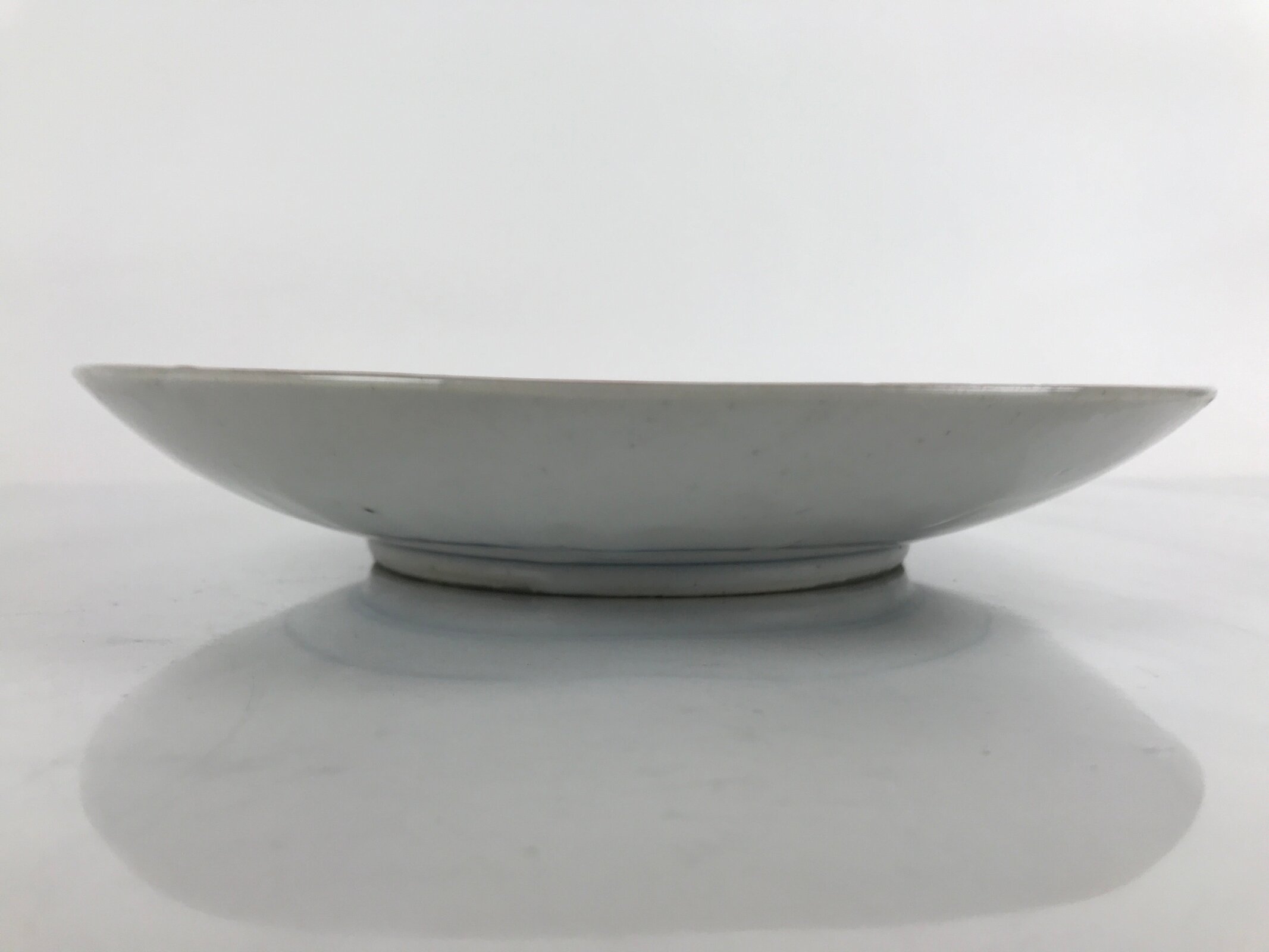 Antique Japanese Kutani Koimari Porcelain Round Plate Peony Red Blue Green PY820