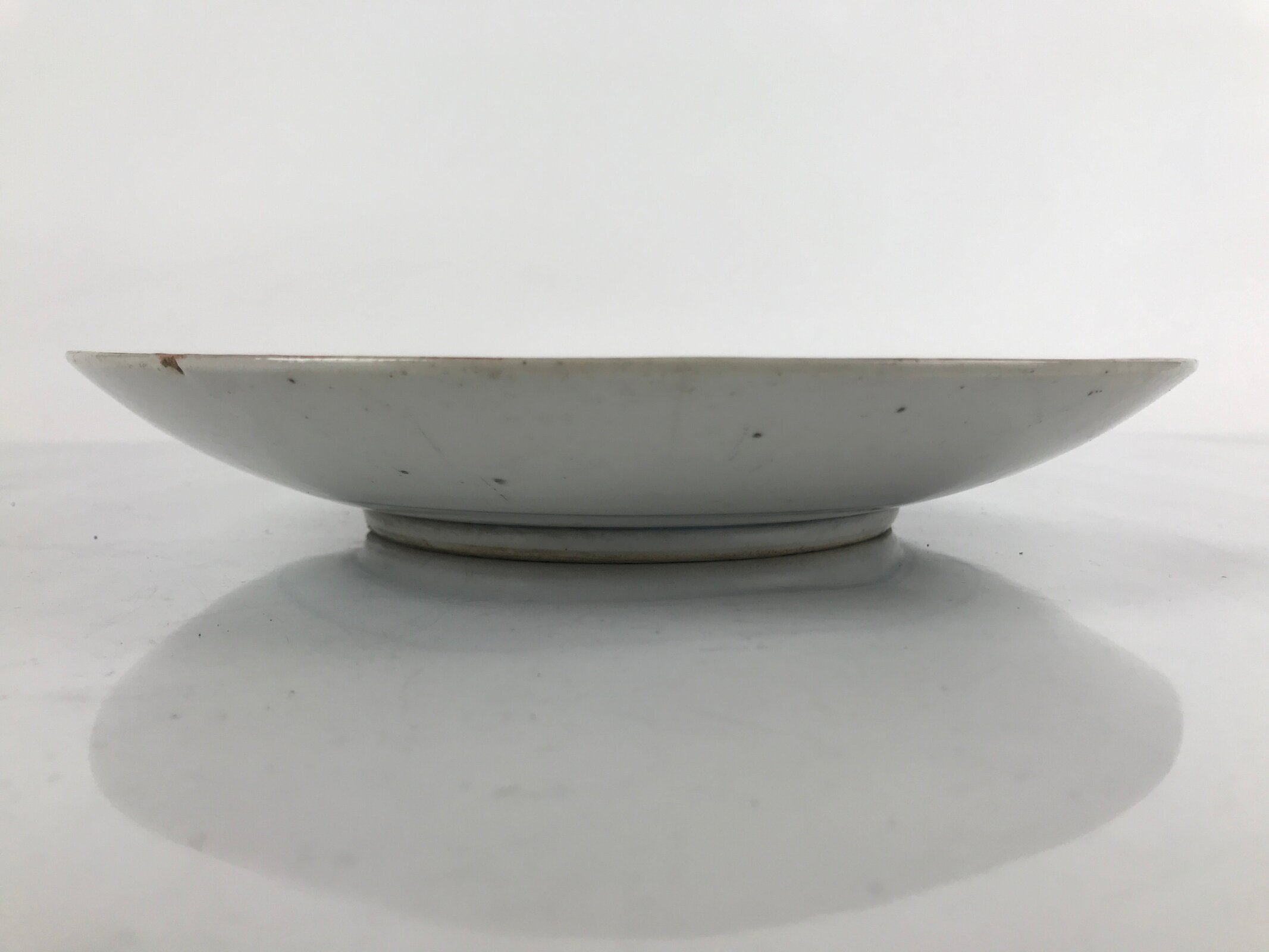 Antique Japanese Kutani Koimari Porcelain Round Plate Peony Red Blue Green PY821