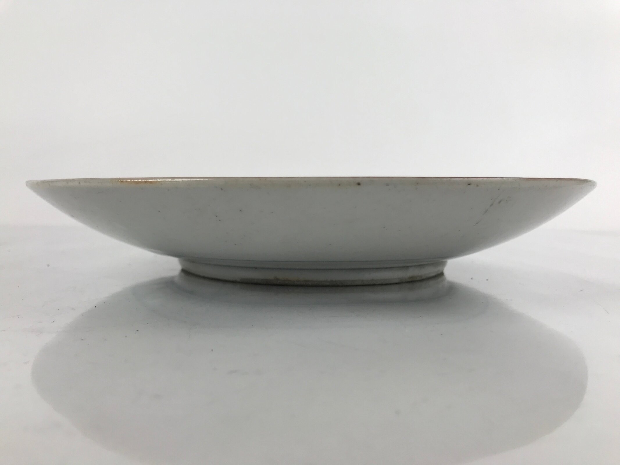 Antique Japanese Kutani Koimari Porcelain Round Plate Peony Red Blue Green PY821