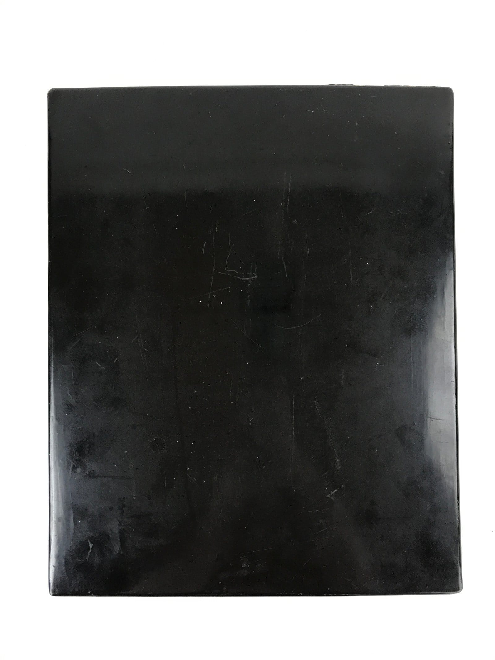 Antique Japanese Lacquered Wooden Big Storage Box With Lid Black Red L69