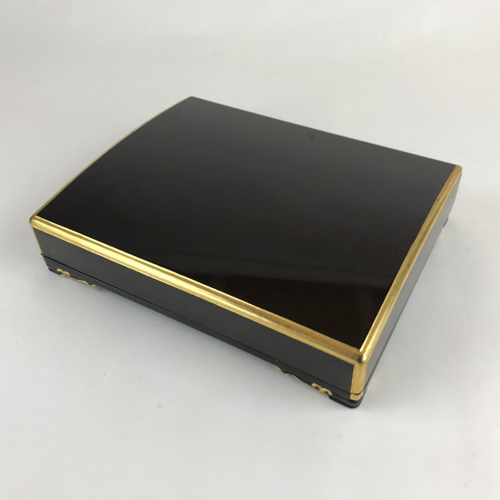 Antique Japanese Lacquerware Lidded Box Wood Fumibako Letter Book Butsudan FB70