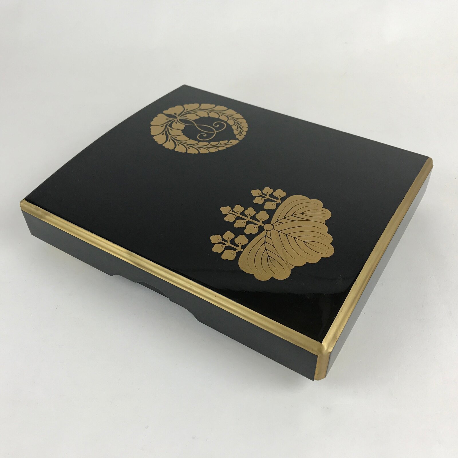 Antique Japanese Lacquerware Lidded Box Wood Fumibako Letter Book Butsudan FB71