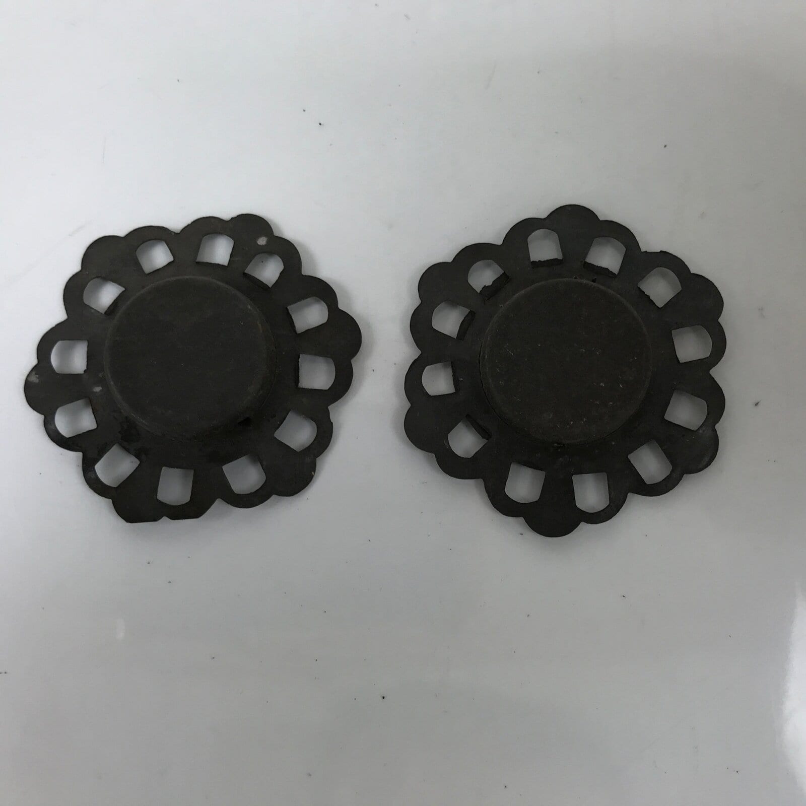 Antique Japanese Metal Sliding Door Cabinet Handle Furniture Hardware 2pc JK832