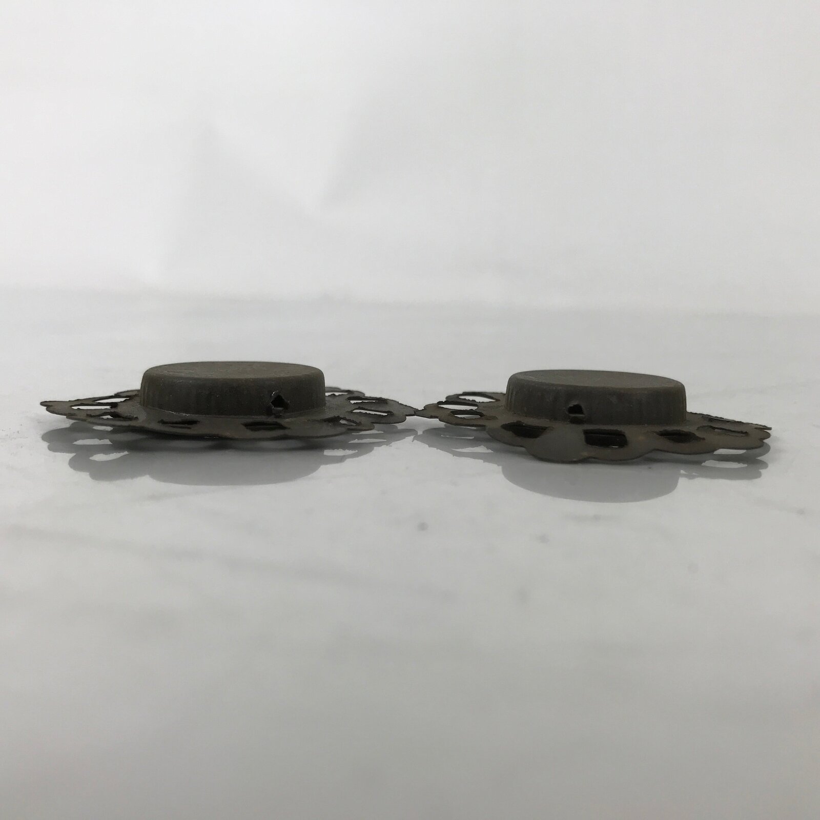 Antique Japanese Metal Sliding Door Cabinet Handle Furniture Hardware 2pc JK832