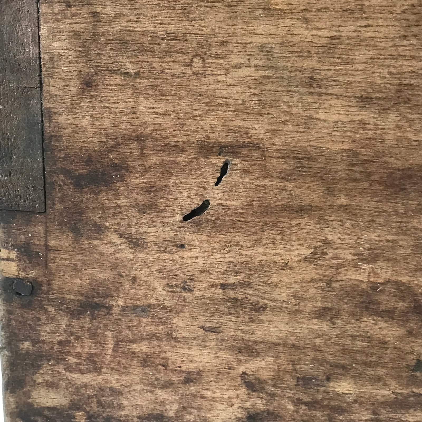 Antique Japanese Open Wooden Storage Box Inside 15x15x21cm Brown X98