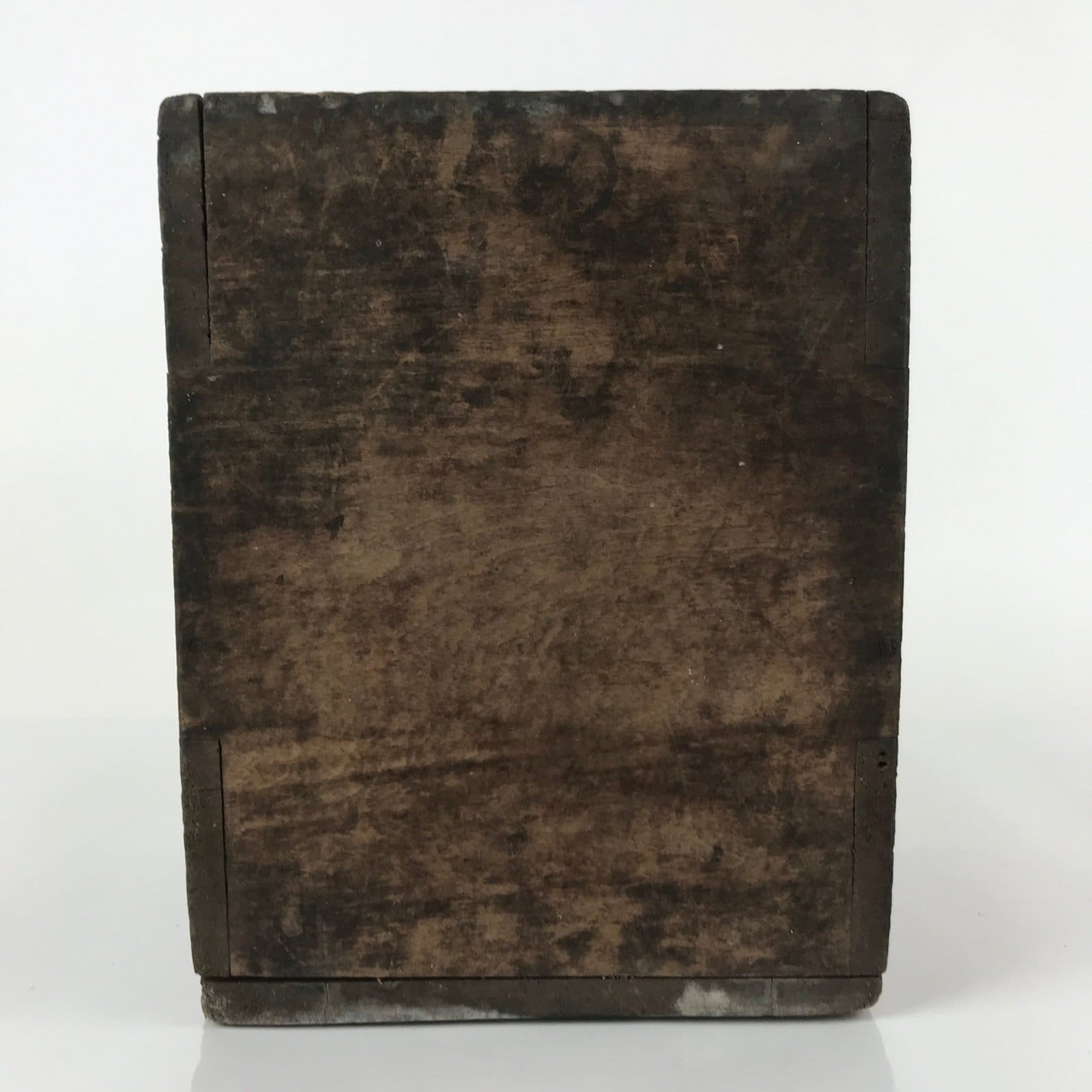 Antique Japanese Open Wooden Storage Box Inside 15x15x21cm Brown X98