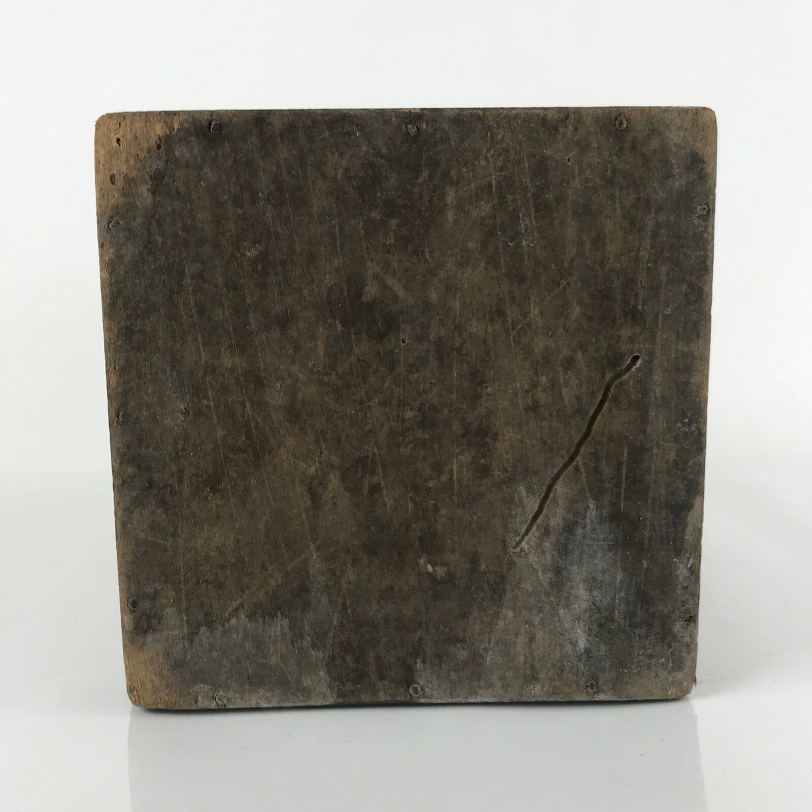 Antique Japanese Open Wooden Storage Box Inside 15x15x21cm Brown X98