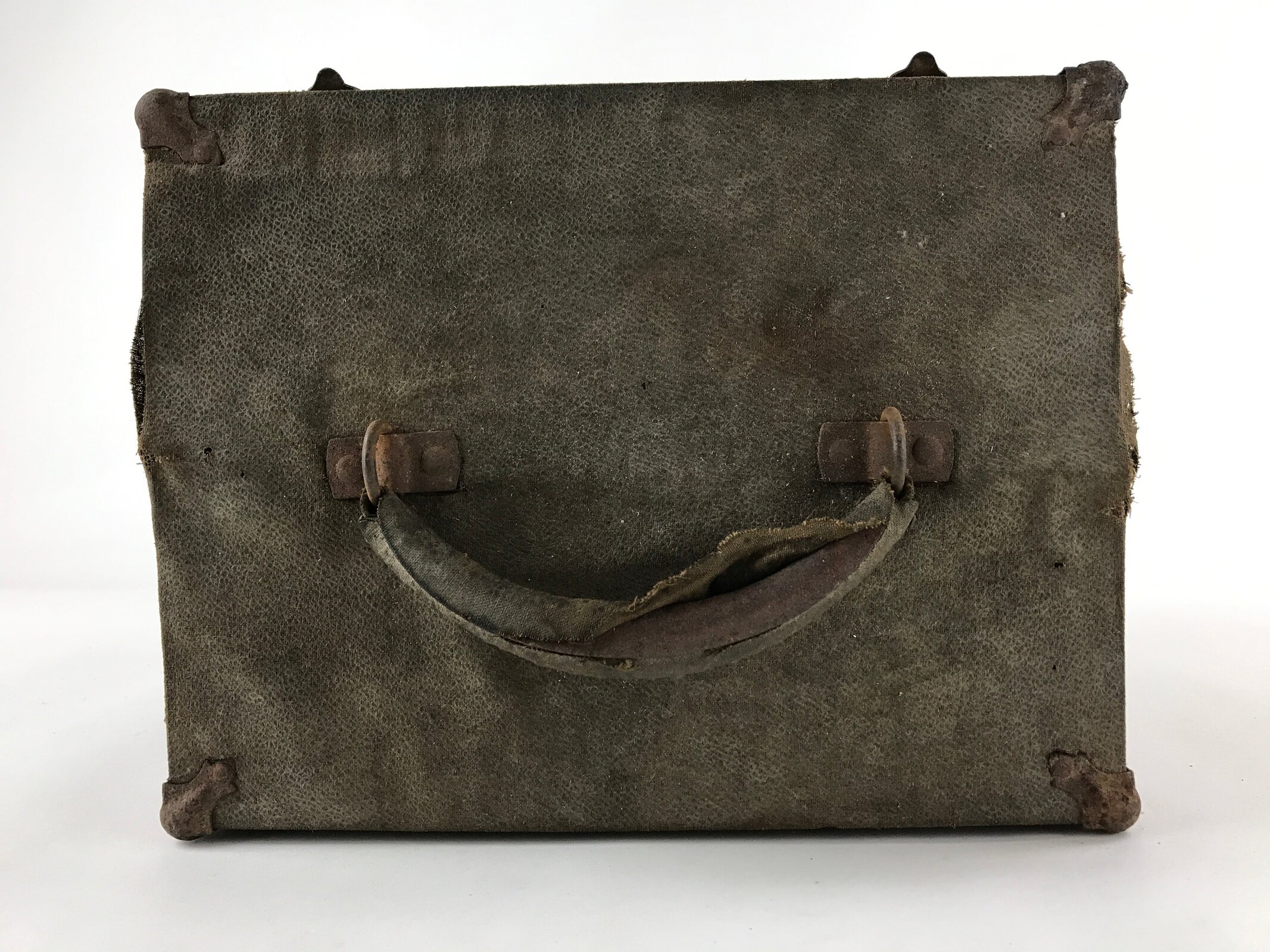 Antique Japanese Phonograph Record Storage Case Vtg Wood Box Paper Divider JK631