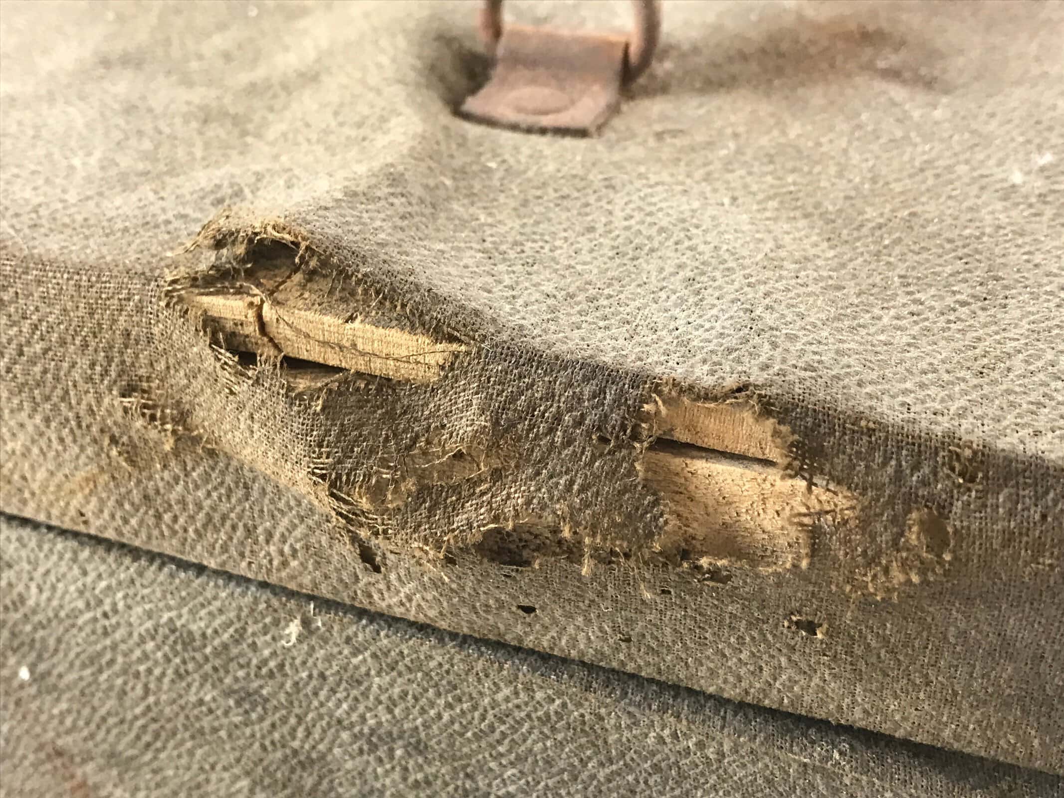 Antique Japanese Phonograph Record Storage Case Vtg Wood Box Paper Divider JK631