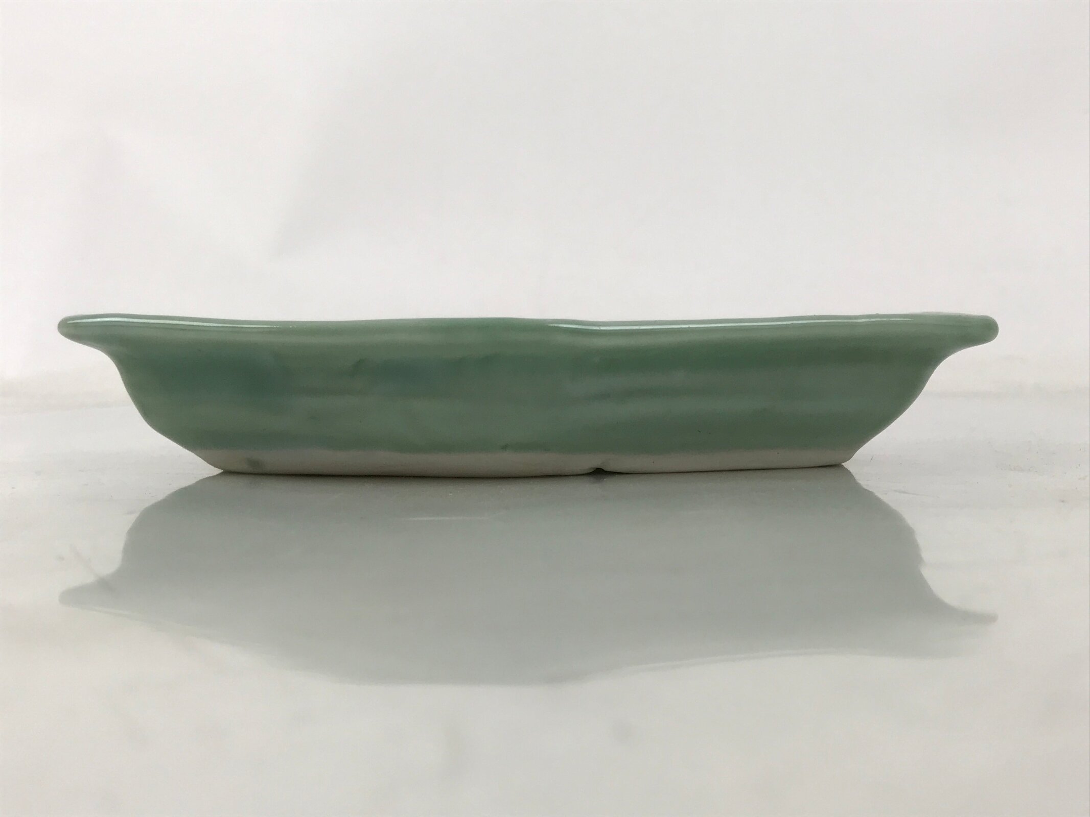 Antique Japanese Porcelain Small Plate Kozara Hexagon Celadon Sayagata Y326