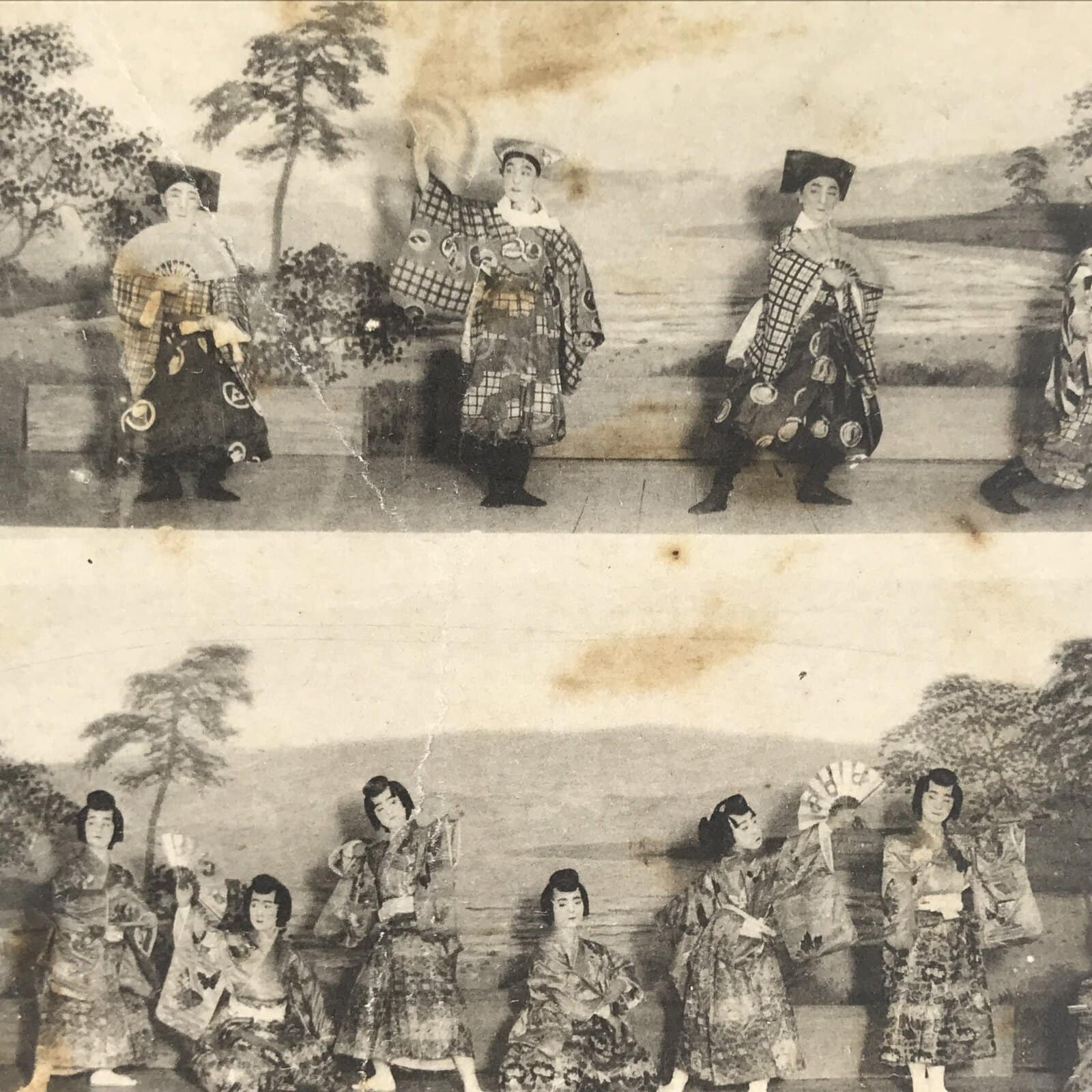 Antique Japanese Postcard Nagoya Health Exhibition C1920 Nihon Buyo Dance PC133