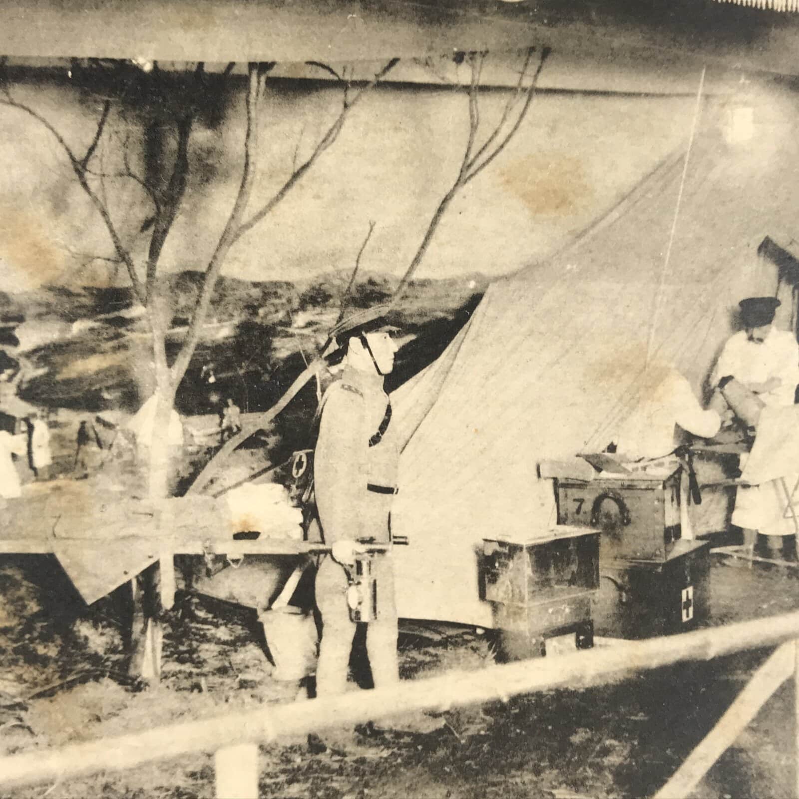 Antique Japanese Postcard Nagoya Health Exhibition C1920 Red Cross Panel PC130