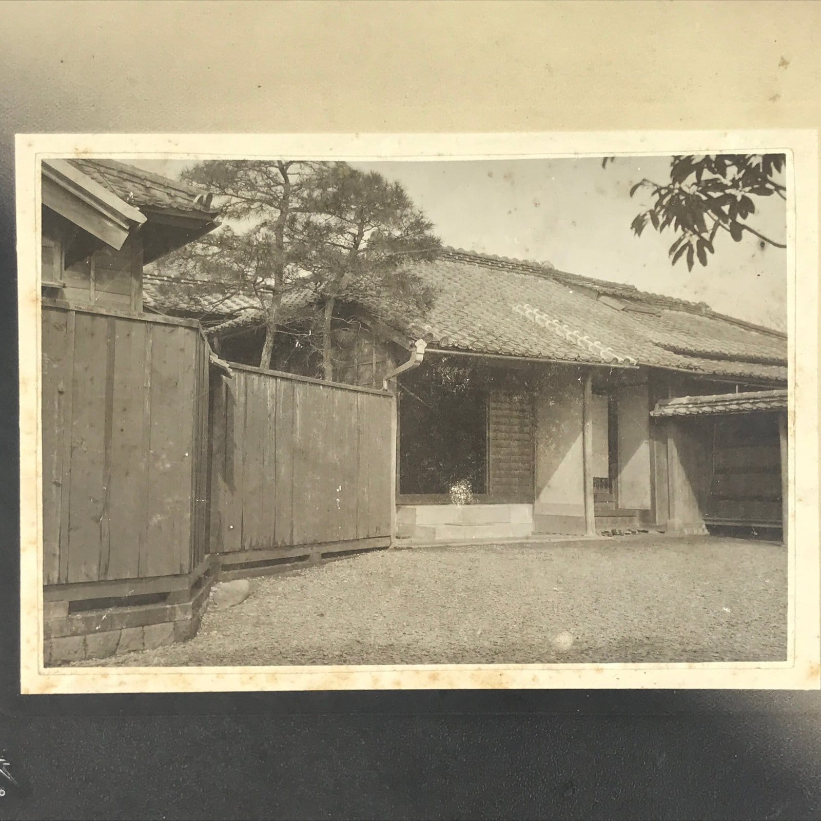 Antique Japanese Taisho Traditional Home Photograph Ie Genkan Black White PH23