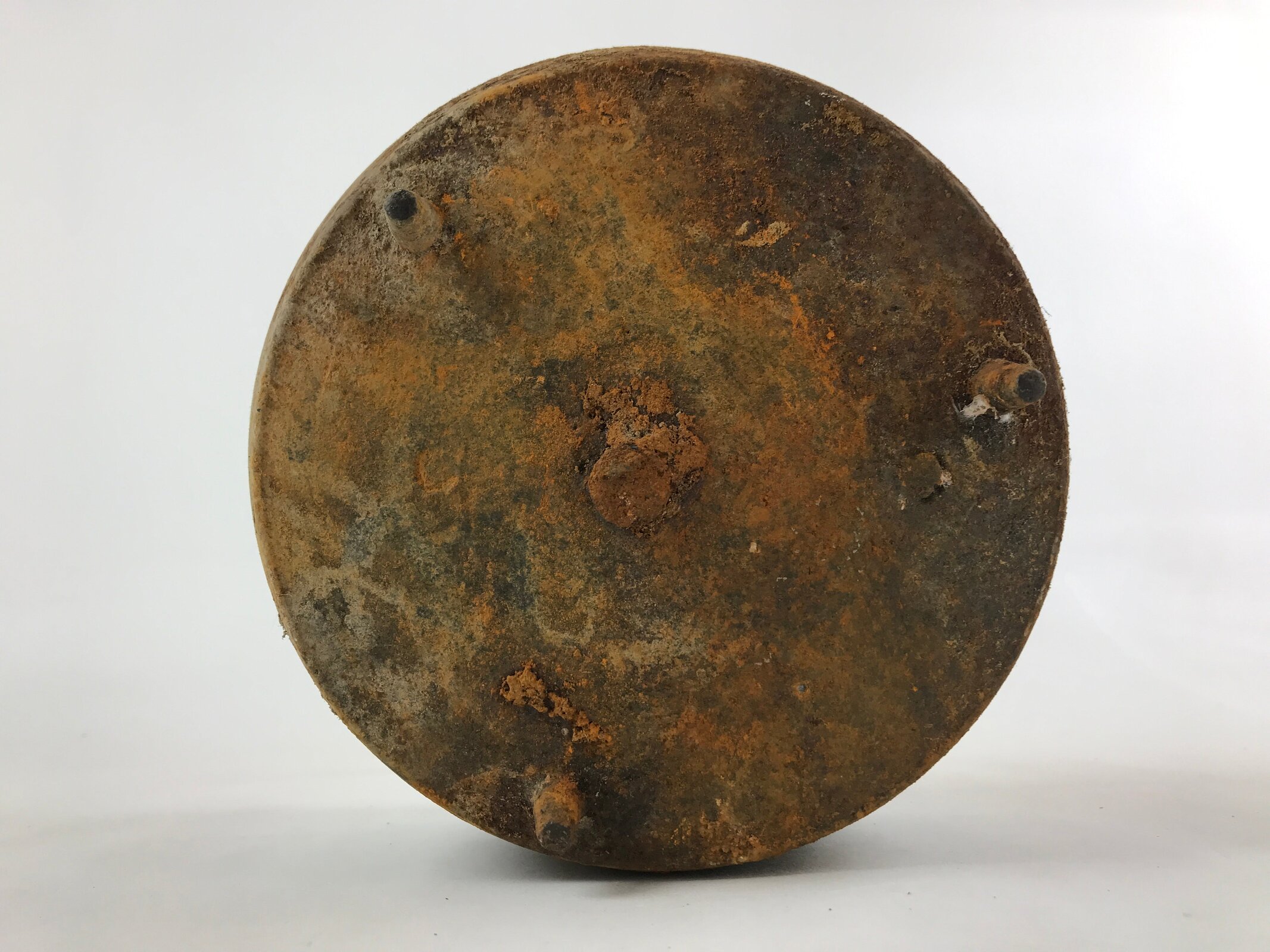 Antique Japanese Traditional Cast Iron Hanging Cook Pot Black Irori Hearth C26